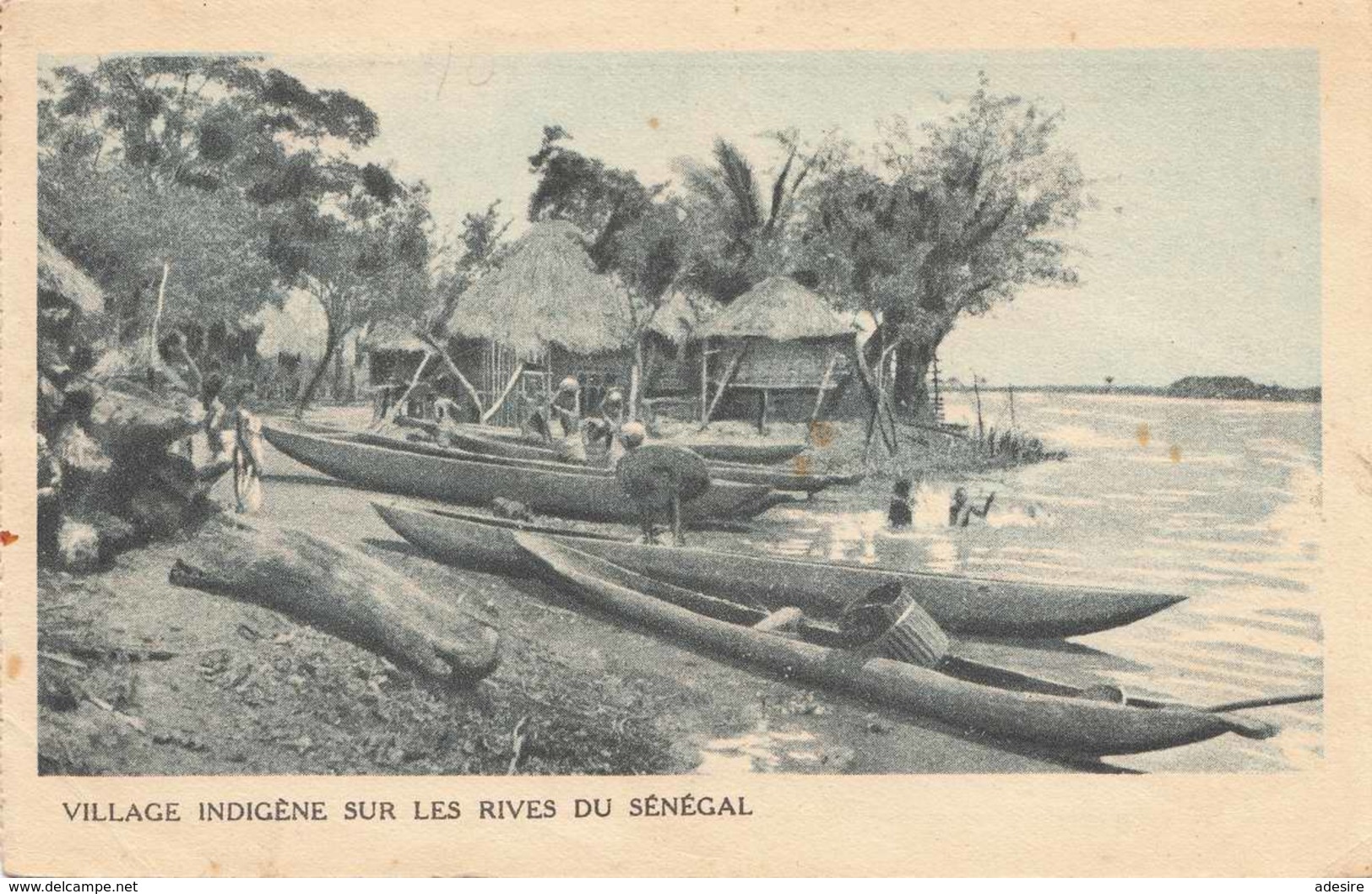 SENEGAL 1931 - Village Indigène Sur Les Rives, 15+25c Frankierung (189+235), Rollenstempel Expo Coloniale Int.Paris - Senegal