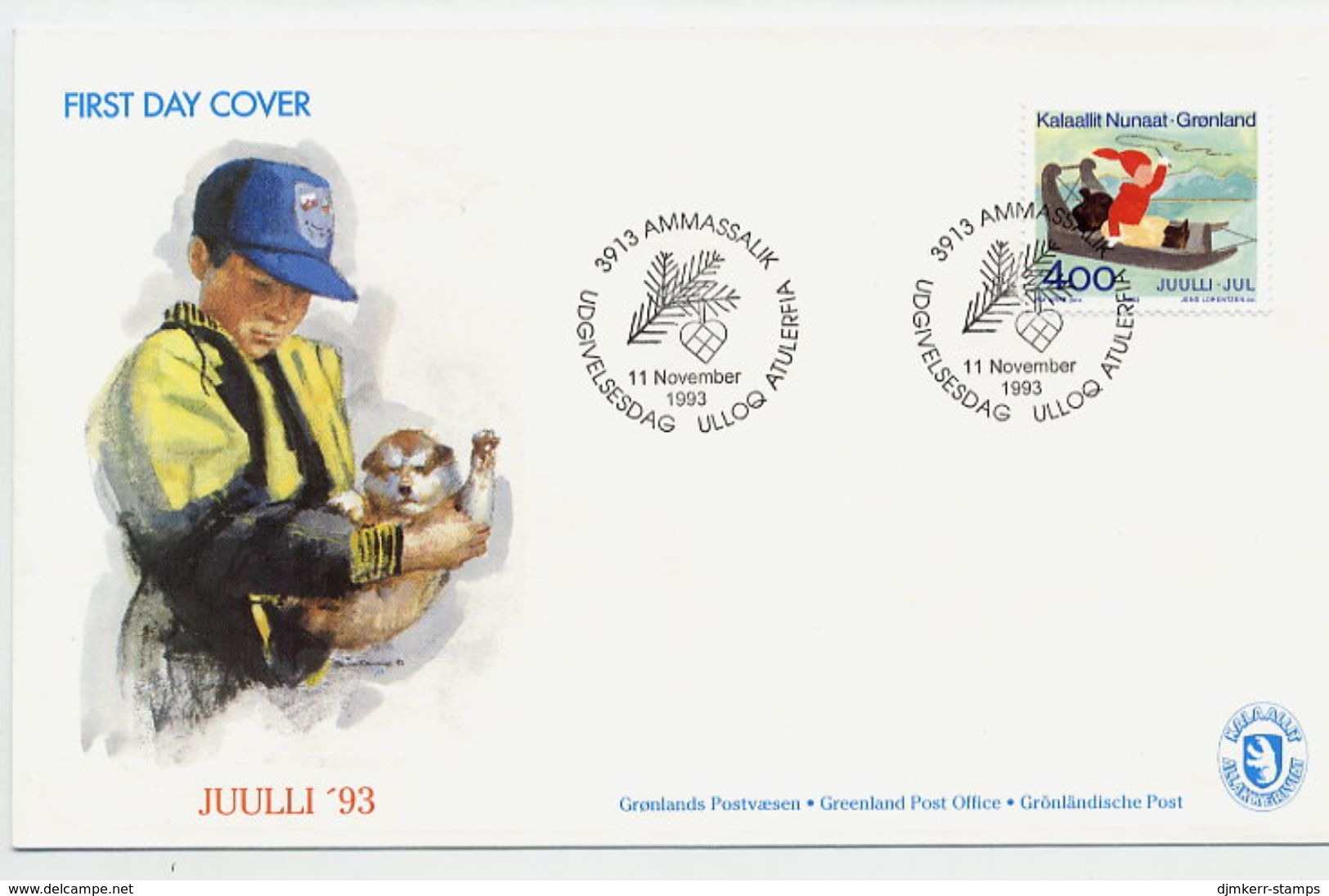 GREENLAND 1993 Christmas On FDC.  Michel 242 - FDC