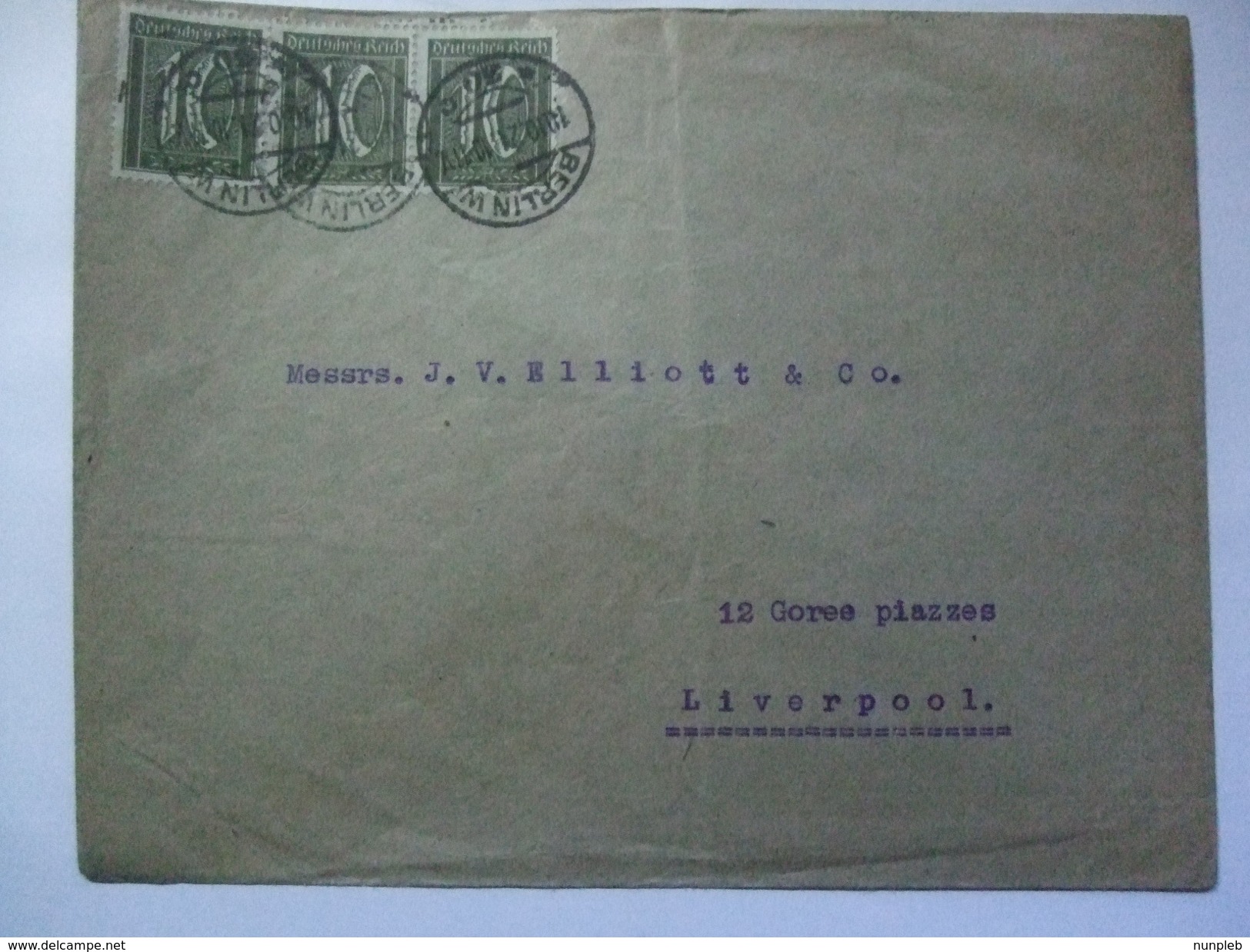 GERMANY - Inflation Period Cover - 1921 Berlin To Liverpool England - 30pf Rate - Covers & Documents