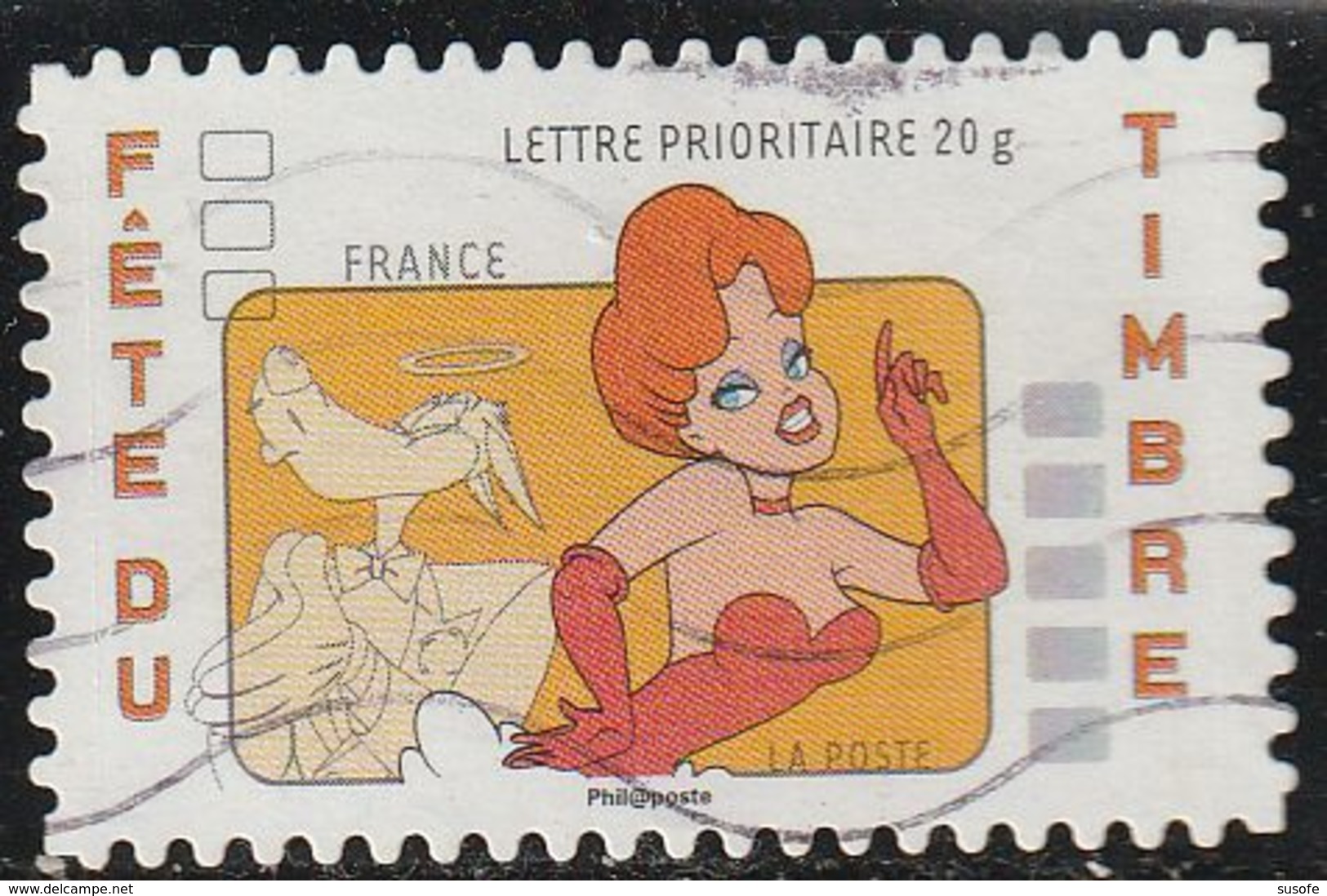 Francia 2008 Yvert 4150 Sello º Comics Droopy La Chica Y El Lobo France Stamps Timbre Frankreich Briefmarke Francobolli - Oblitérés