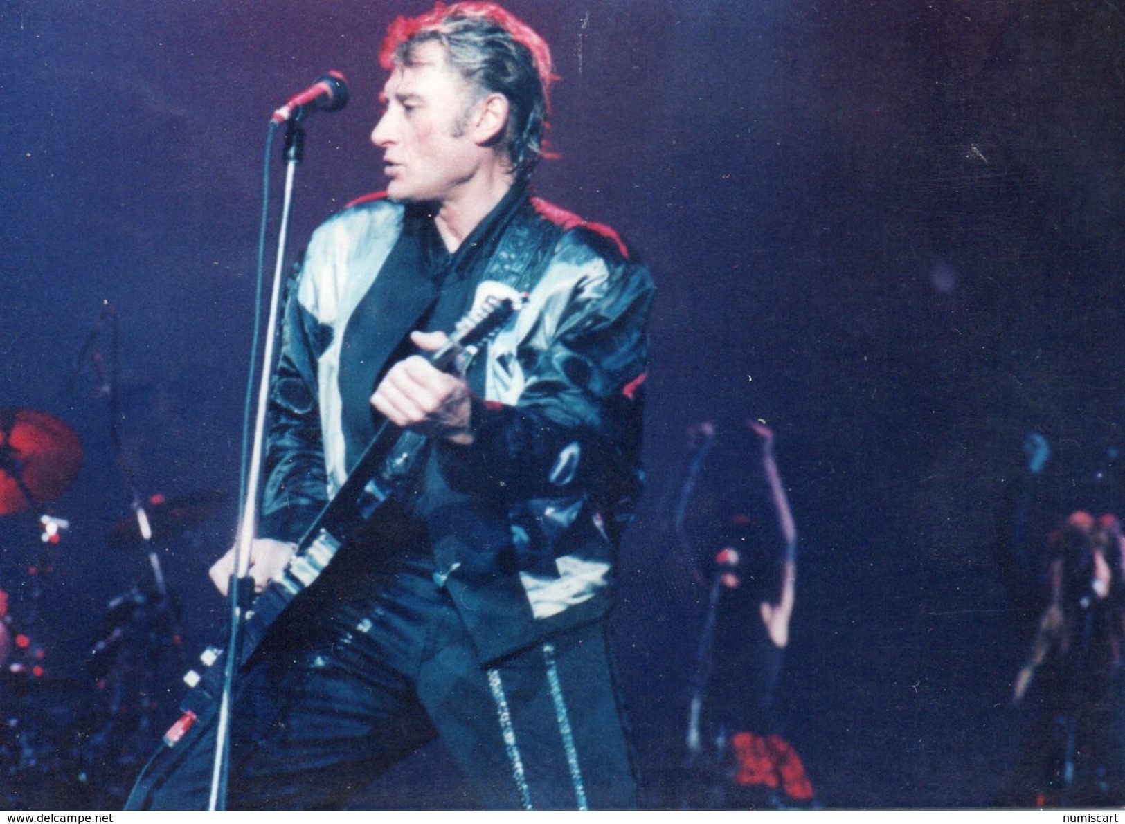 Johnny Hallyday Photo Chanteur Idole Des Jeunes Rockers En Concert - Chanteurs & Musiciens