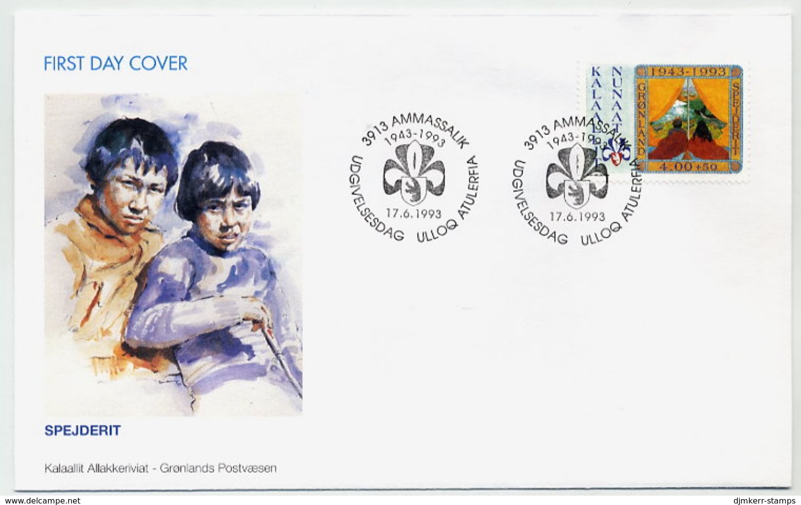 GREENLAND 1993 50th Anniversary Of Scouting On FDC.  Michel 237 - FDC