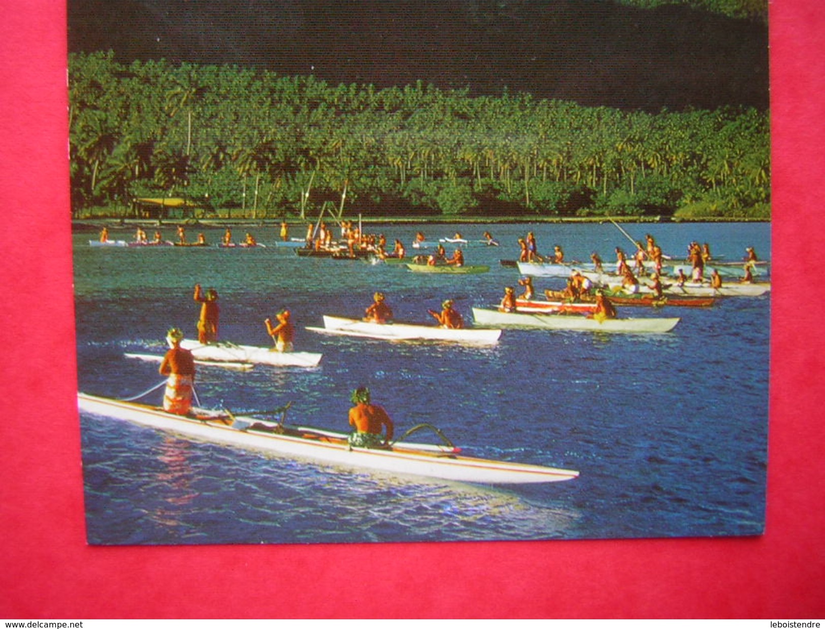 CPM BORA BORA PECHE AUX CAILLOUX  STONEFISHING  ECRITE VOYAGEE ?  CARTE EN BON ETAT - Polynésie Française