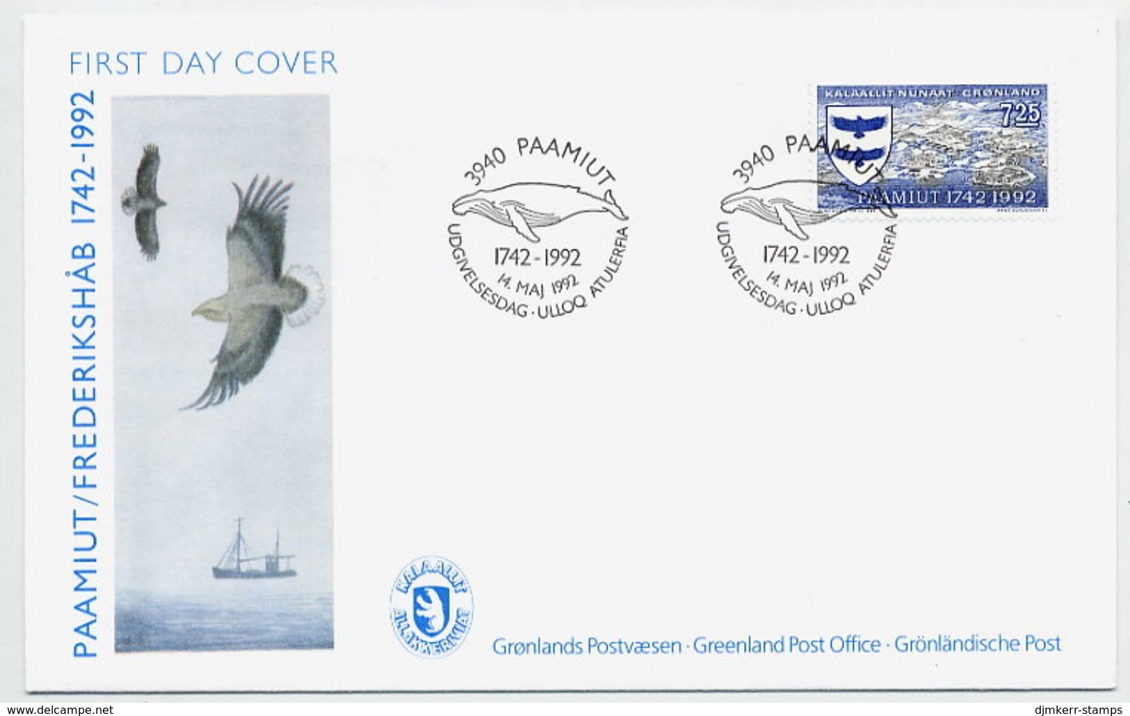 GREENLAND 1992 250th Anniversary Of Paamiut On FDC.  Michel 225 - FDC