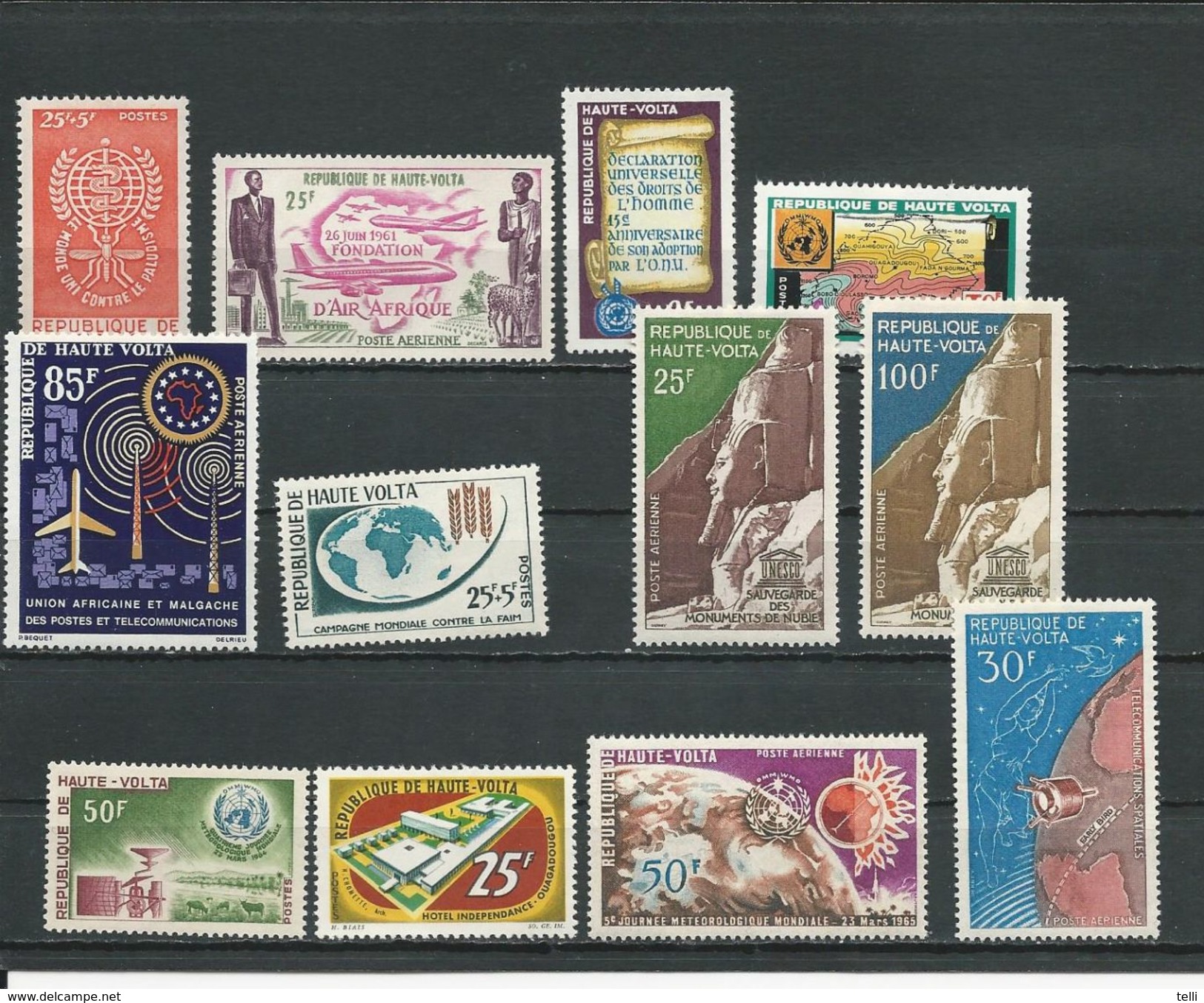 HAUTE-VOLTA   AVEC CHARNIERE Voir Détail (12) * Cote 15$ 1962-5 - Haute-Volta (1958-1984)