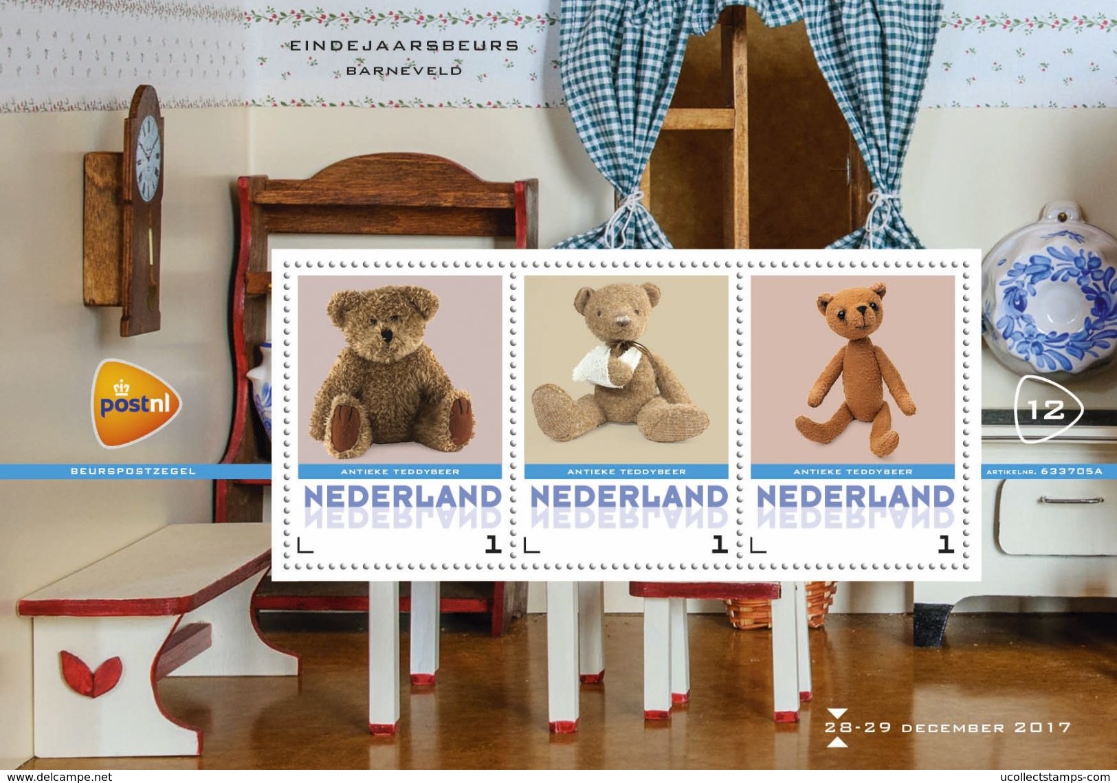 Nederland  2017     TEDDYBEREN  TEDDYBEARS  M/S   Postfris/mnh/neuf - Ongebruikt