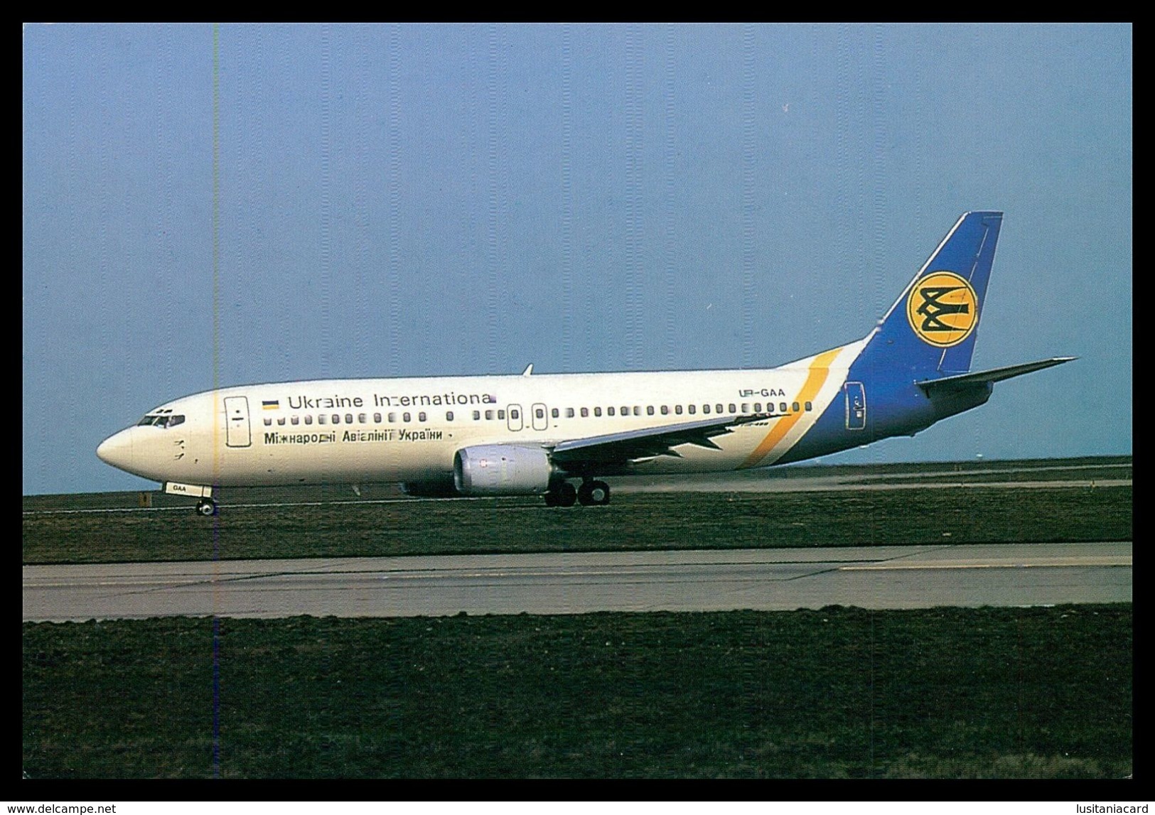 AIRPLANES - MODERN ERA - «UKRAINE INTERNATIONAL » BOEING 737-4Y0 ( UR-GAA)  Carte Postale - 1946-....: Moderne