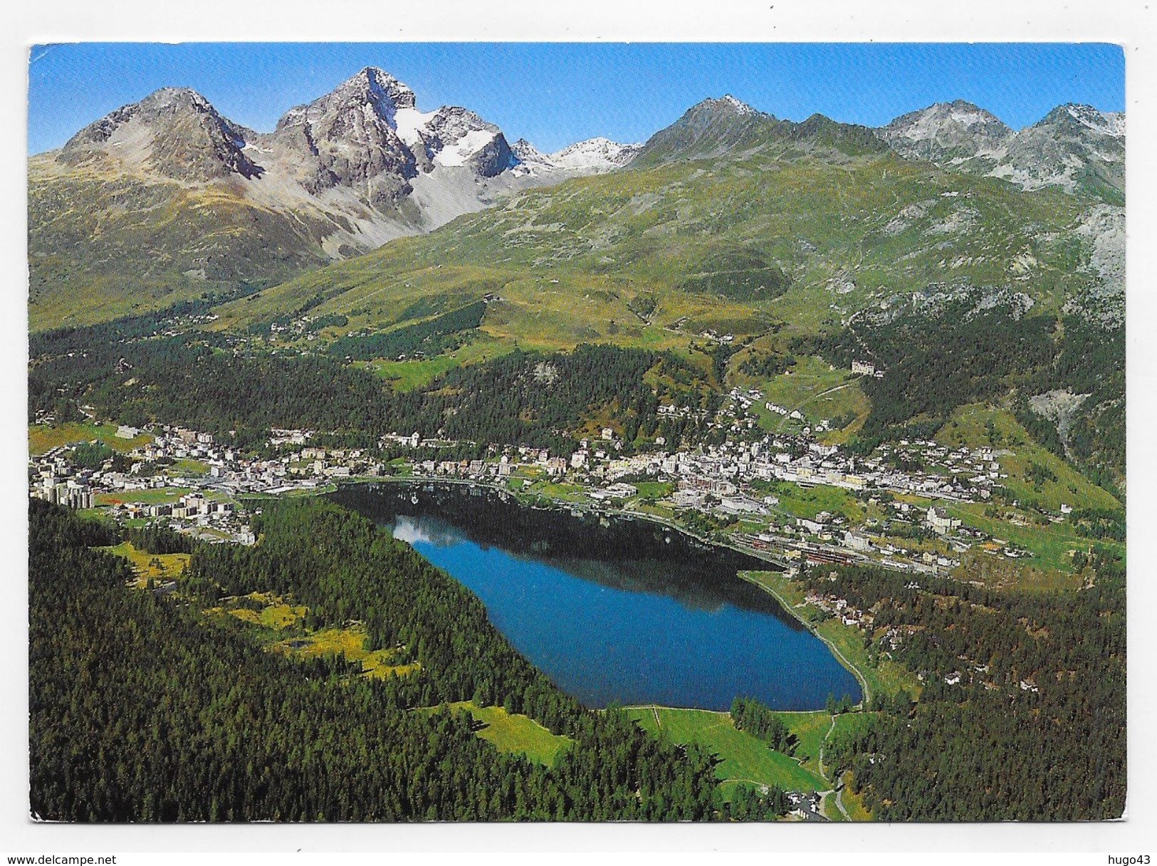 (RECTO / VERSO) ST MORITZ - MIT PIZ JULIER UND PIZ NAIR - BELLE FLAMME ET TIMBRE - CPM GF VOYAGEE - St. Moritz