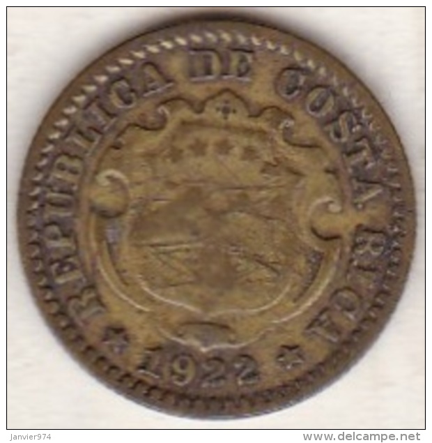 Costa Rica . 10 Centimos 1922 . Brass . KM# 152 - Costa Rica