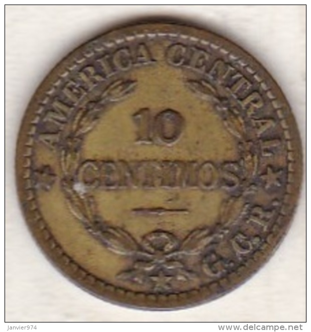 Costa Rica . 10 Centimos 1922 . Brass . KM# 152 - Costa Rica