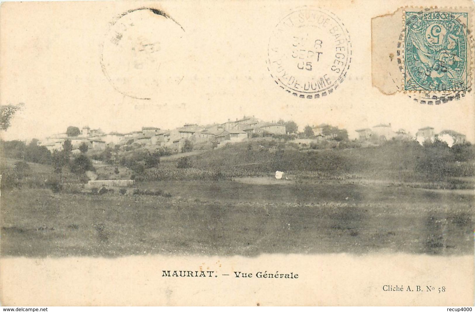 63 MORIAT MAURIAT Vue Générale  Cachet Perlé    2scans - Autres & Non Classés