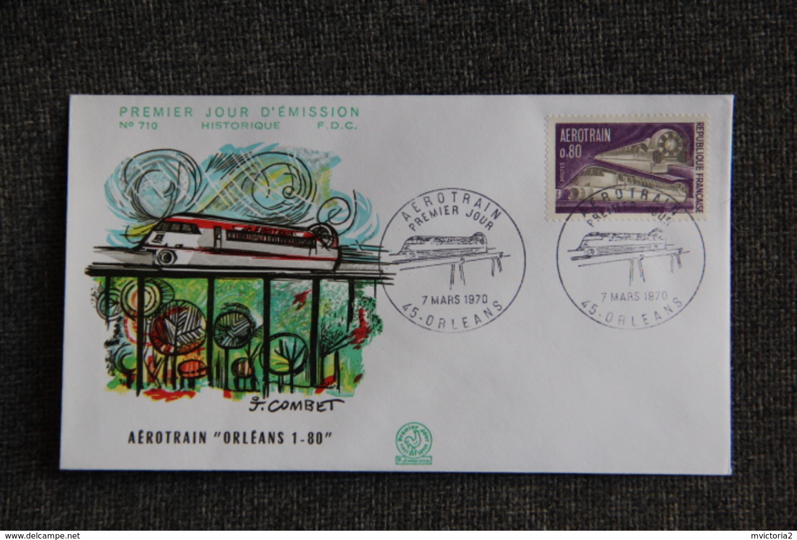 FDC - AEROTRAIN " ORLEANS 1-180 ", N° 710 - 1970-1979