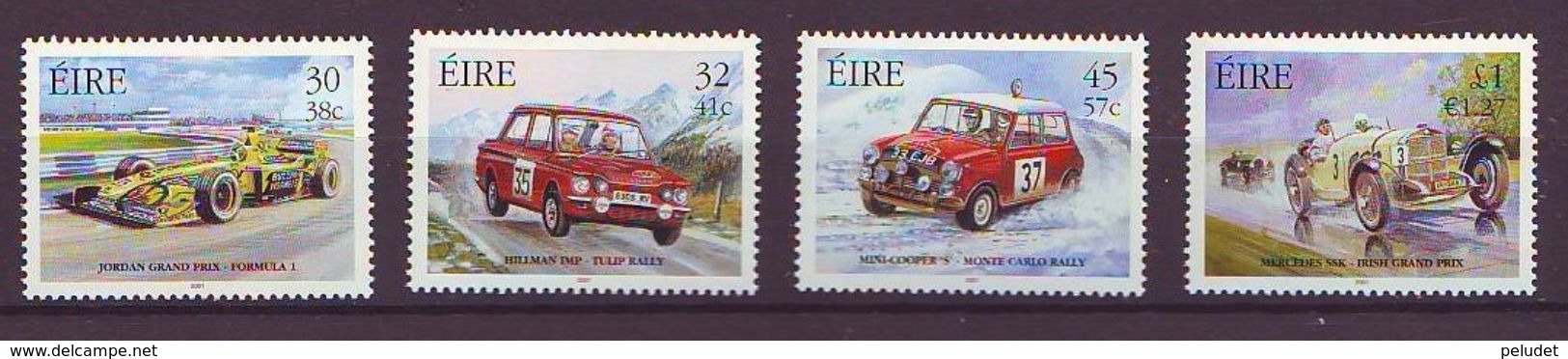 Ireland - 2001, Irish Motorsport 4v - Mnh - Mi 1323/26 - Unused Stamps