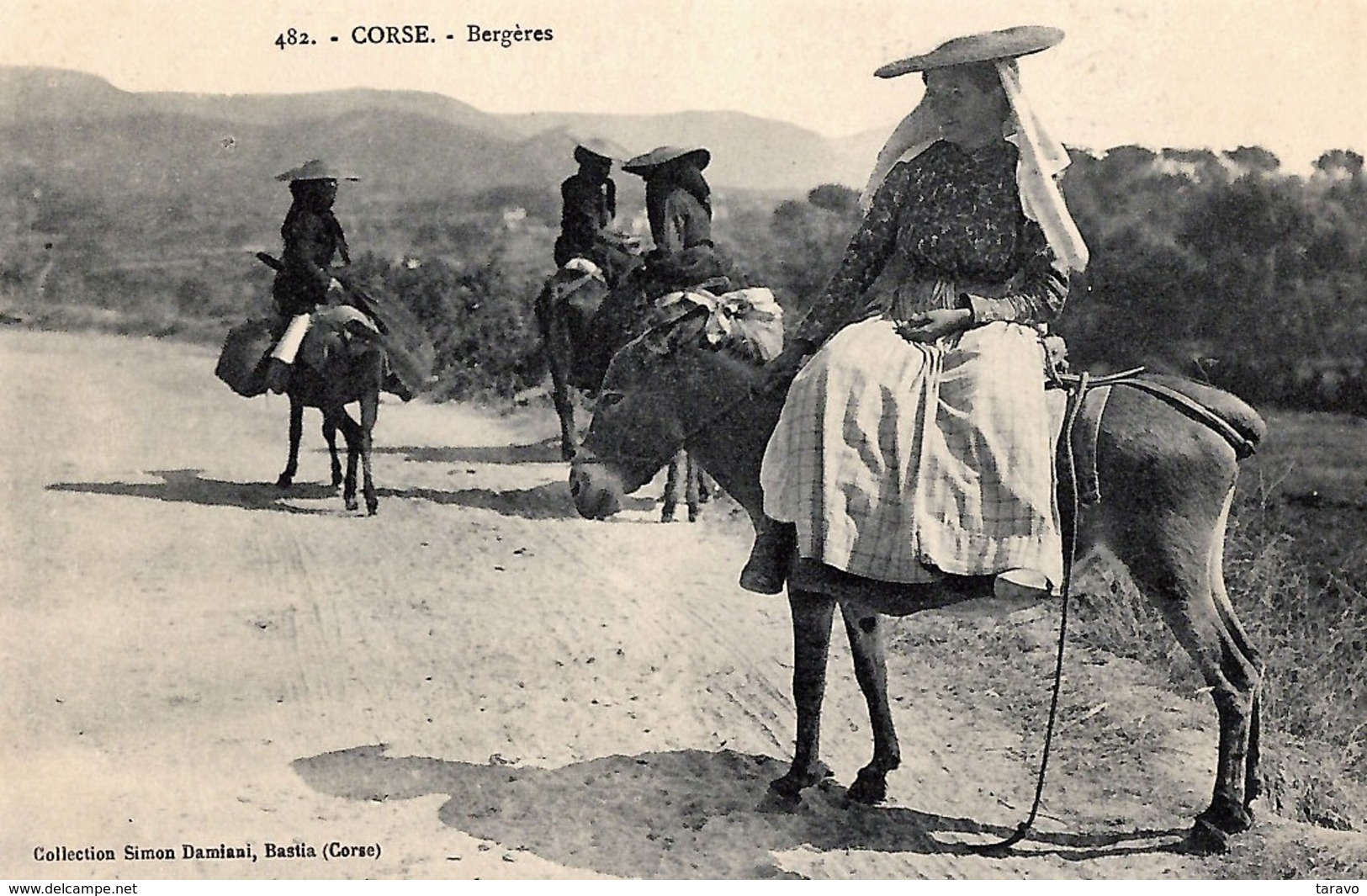 CORSE -  BERGERES De La Région D'AJACCIO (chapeau Typique) - Ajaccio
