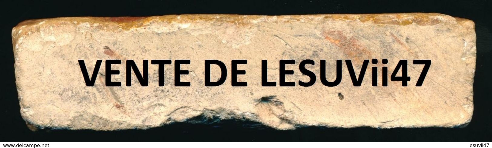" CARREAU DE PAVEMENT BICOLORE AU DECOR ESTAMPE ", Du XIIIe Siècle (Inédit). - Archéologie