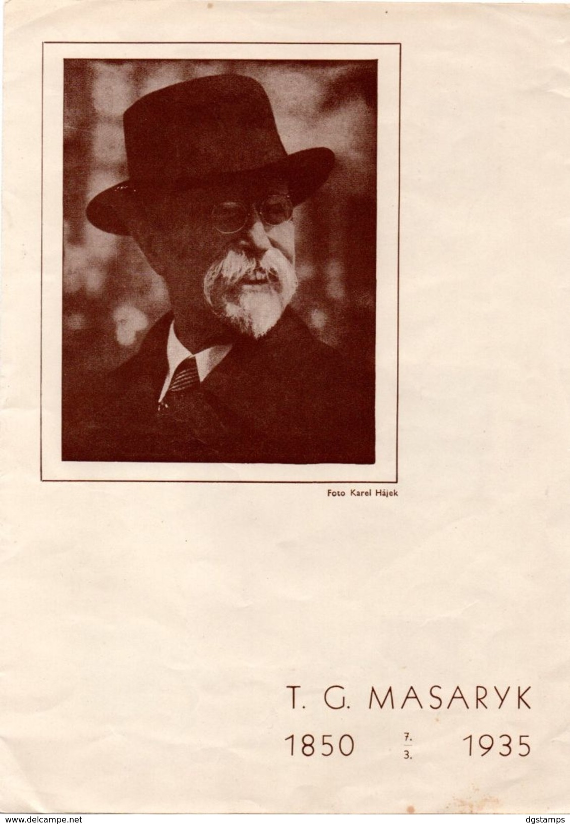 Checoslovaquia 1935 Tarjeta 85 Aniversario Presidente Masaryk - Errors, Freaks & Oddities (EFO)