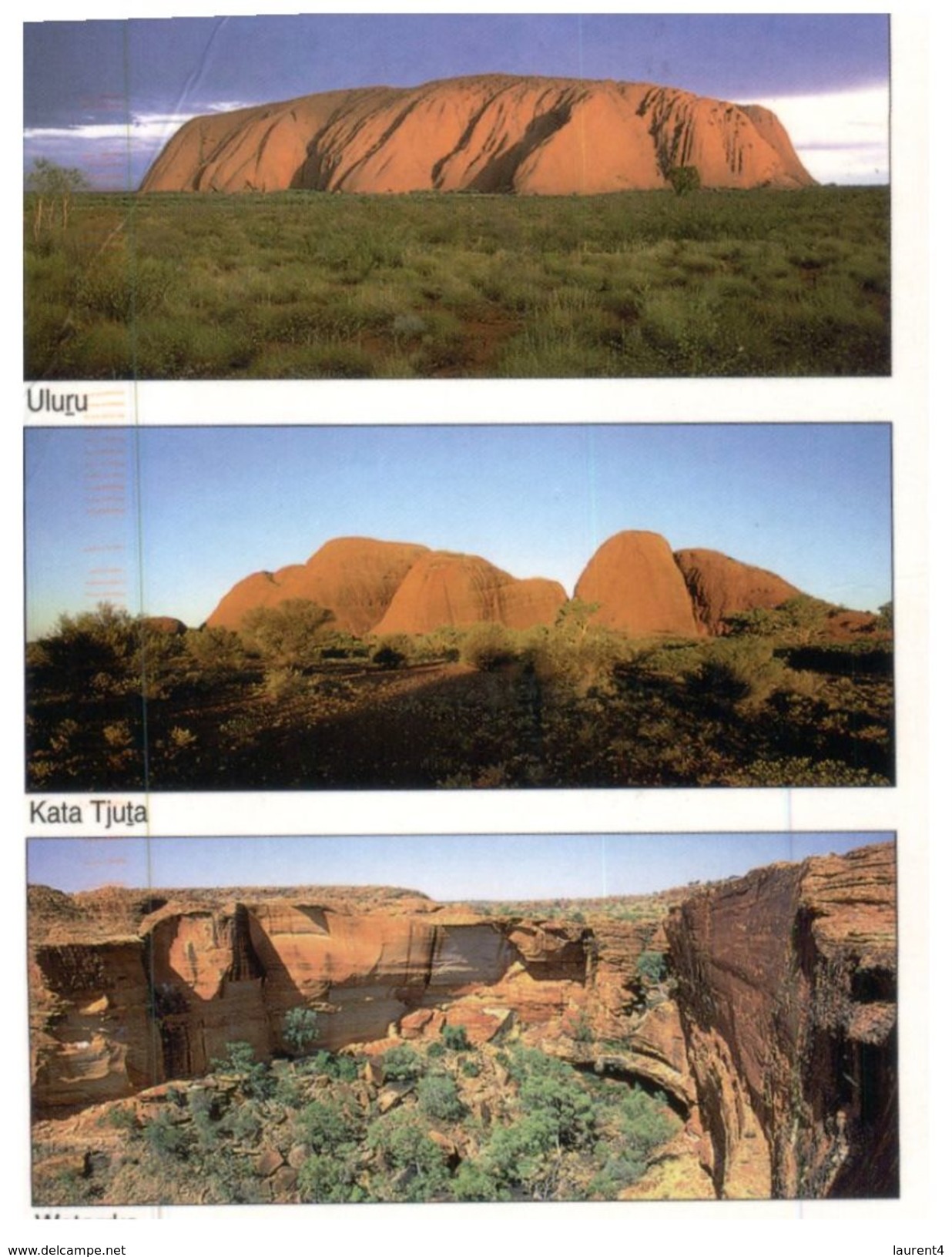 (777) Australia - (with Stamp At Back Of Card) NT - Uluru - Kuta Tjuta - Watarrka - The Red Centre