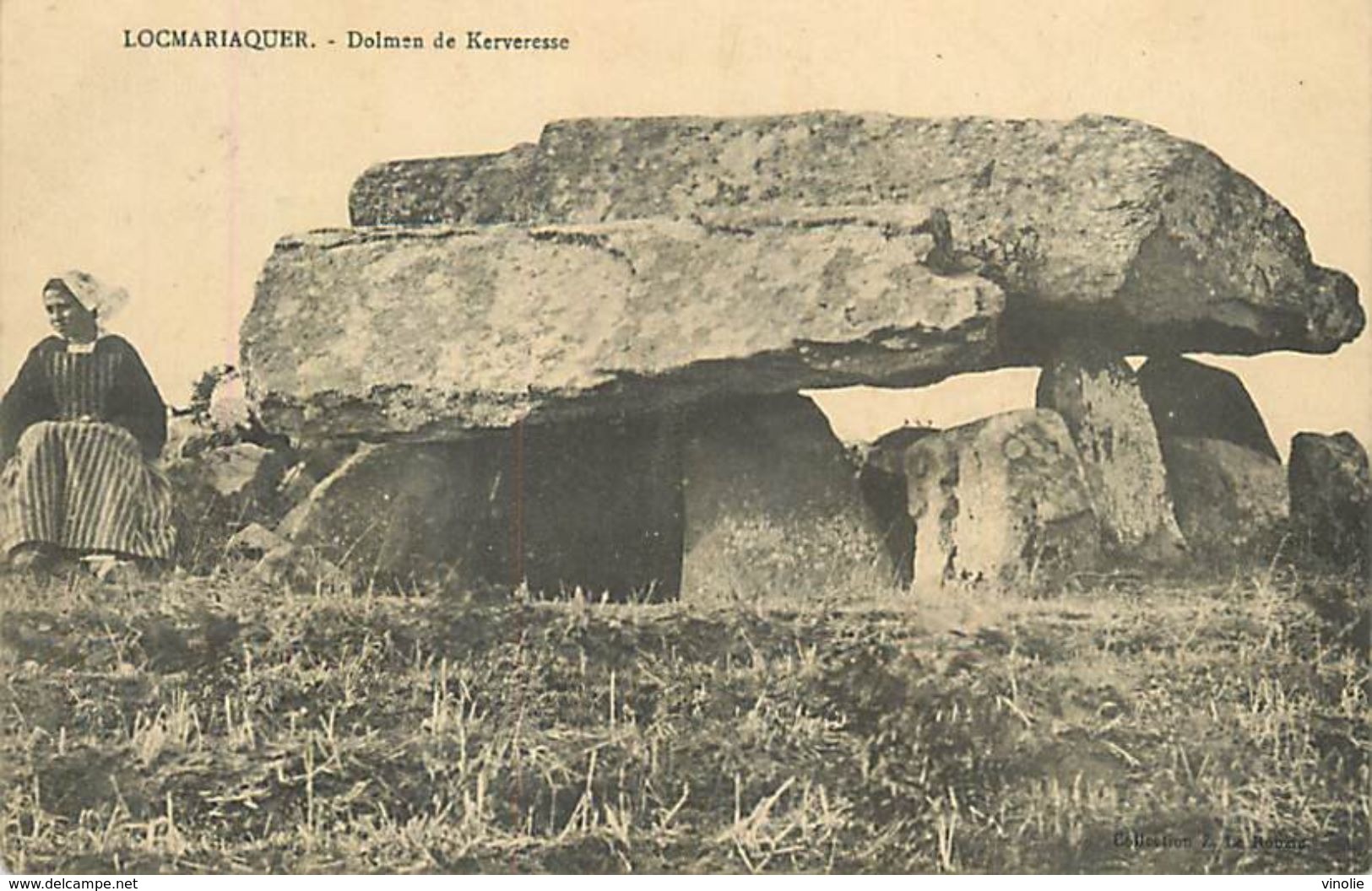 Réf : A-18 Pie Tre-1163 : LOCMARIAQUER. DOLMEN DE KERVERESSE - Dolmen & Menhirs