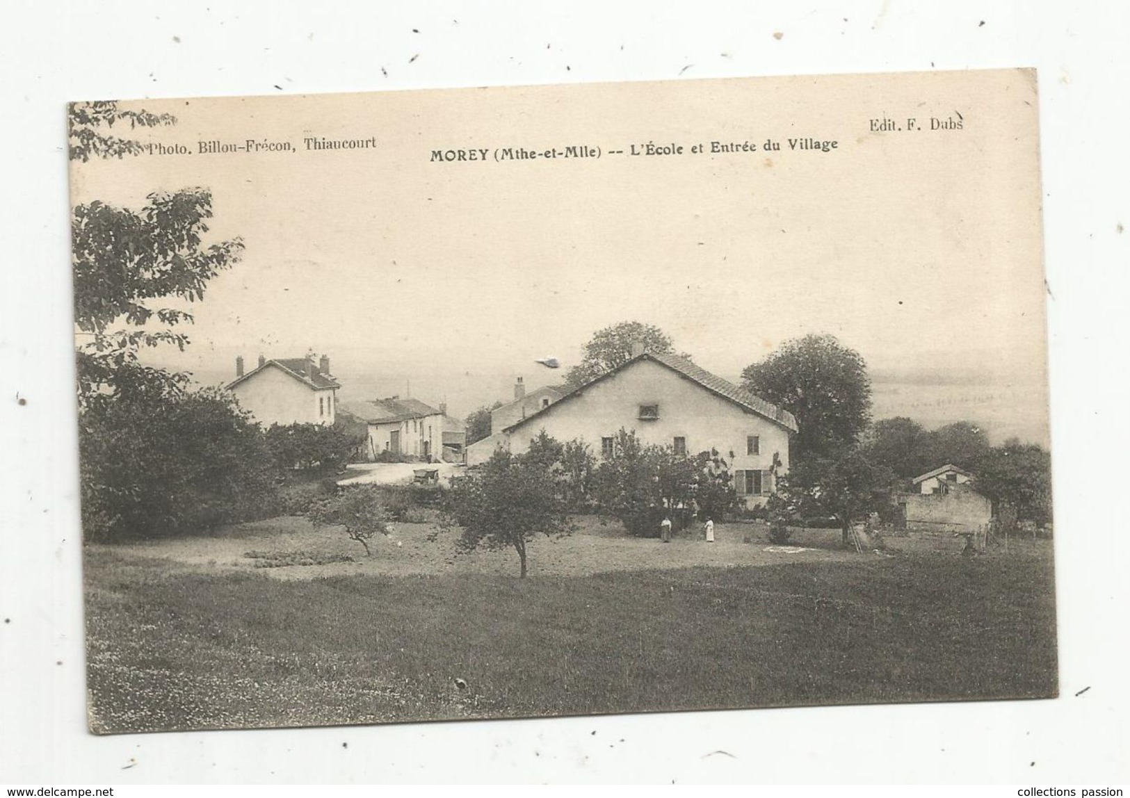 Cp, 54 , MOREY , L'école Et Entrée Du Village , Voyagée 1915 - Autres & Non Classés