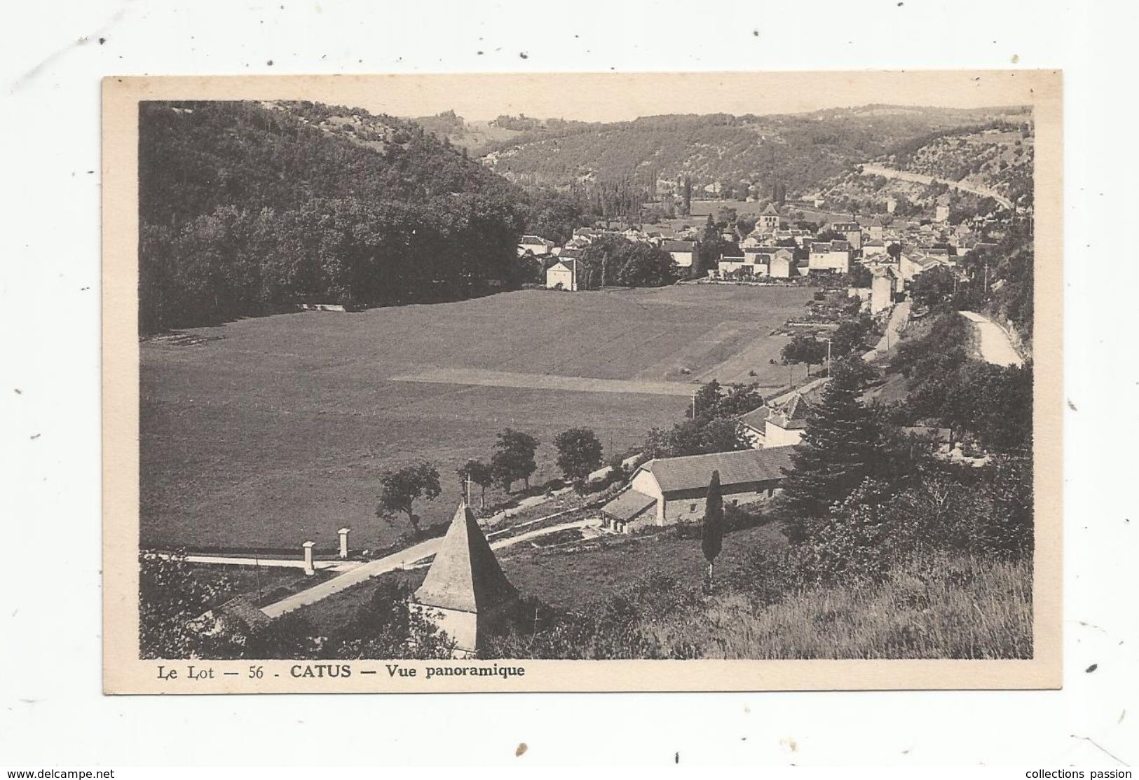 Cp, 46 , CATUS , Vue Panoramique , Collection LE LOT, Ed : Courtil - Autres & Non Classés