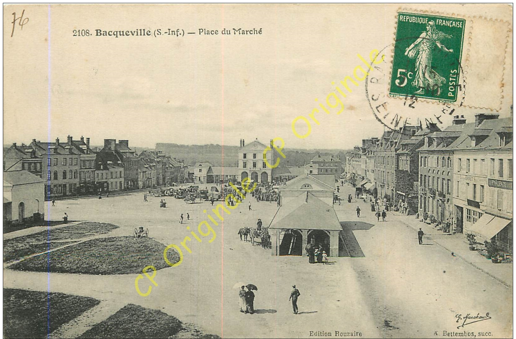 76.  BACQUEVILLE .  Place Du Marché . - Autres & Non Classés