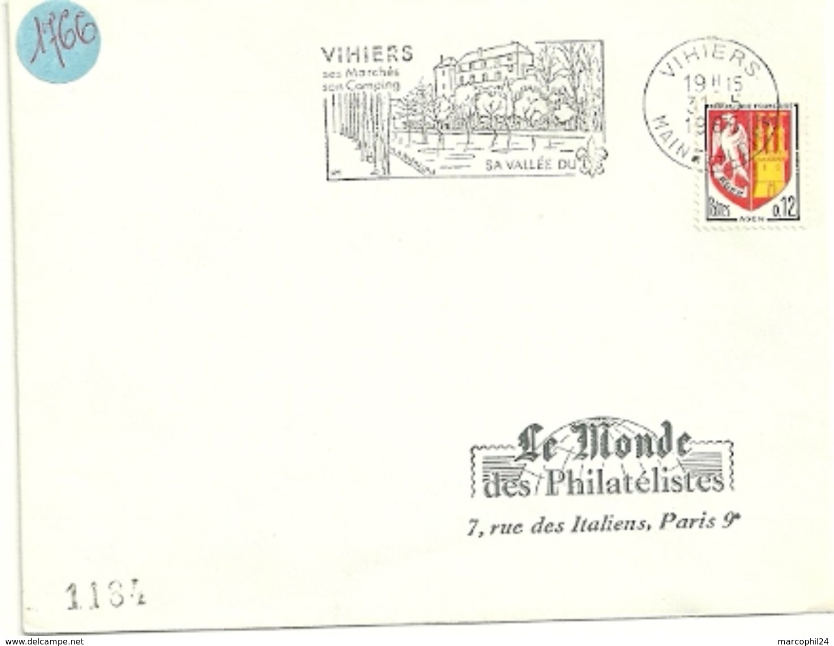 MAINE Et LOIRE - Dépt N° 49 = VIHIERS 1966 = FLAMME SUPERBE Non Codée = SECAP Illustrée D'un CHATEAU Vallée Du LYS ' - Mechanical Postmarks (Advertisement)