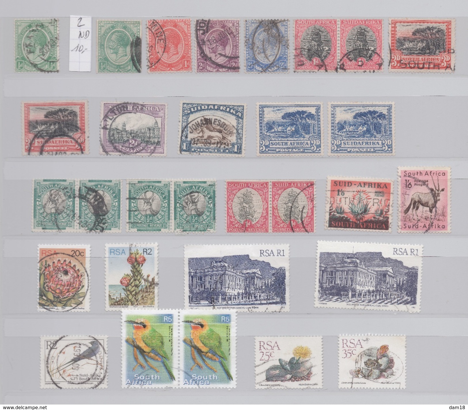 AFRIQUE DU SUD 30 TIMBRES VALEUR 45,00 EUROS ENTRE N° 2 ET 1127xa (YT) - Collections, Lots & Series