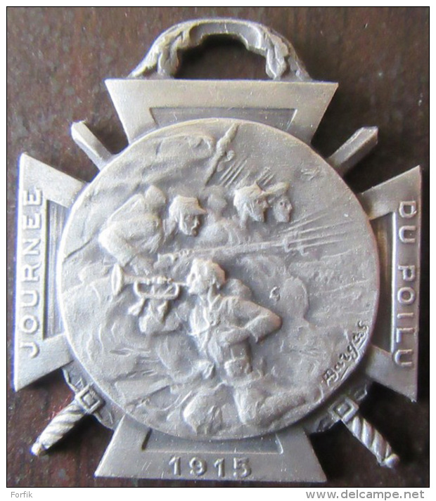 Belle Médaille Journée Du Poilu 1915 - La Marne 1914, Yser 1915, Verdun La Somme 1916 - Très Bon état - Autres & Non Classés