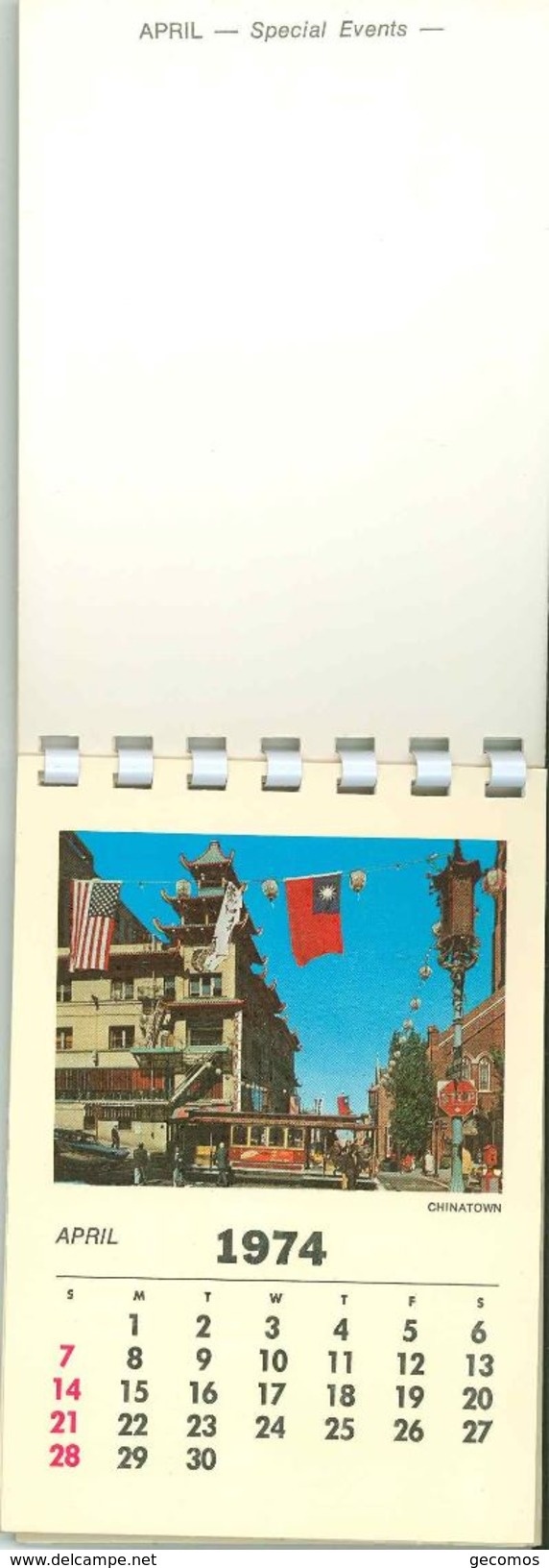 Calendrier SAN FRANCISCO - Souvenir 1974 Calendar (13 Vues) - Grand Format : 1971-80