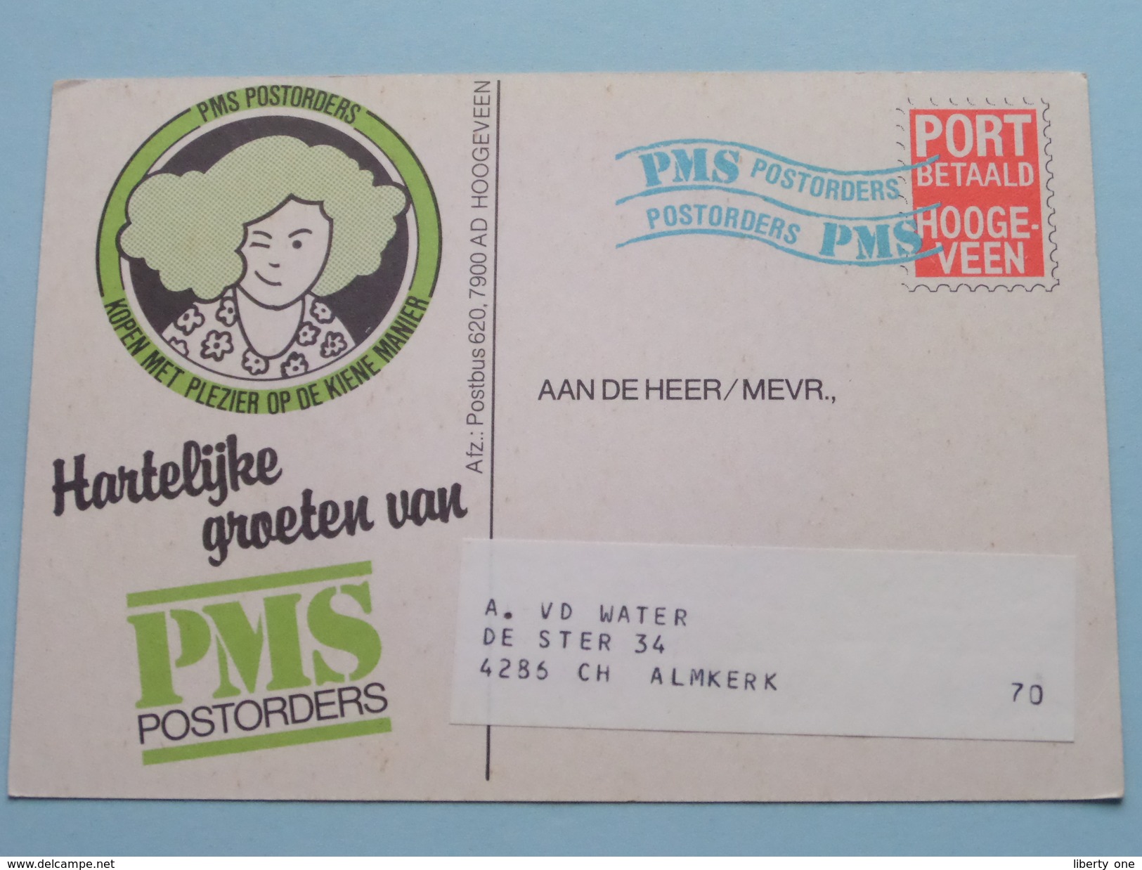 Hartelijke Groeten Van PMS POSTORDERS ( Postbus 620 - HOOGEVEEN ) Anno 1982 > Almkerk ! - Hoogeveen