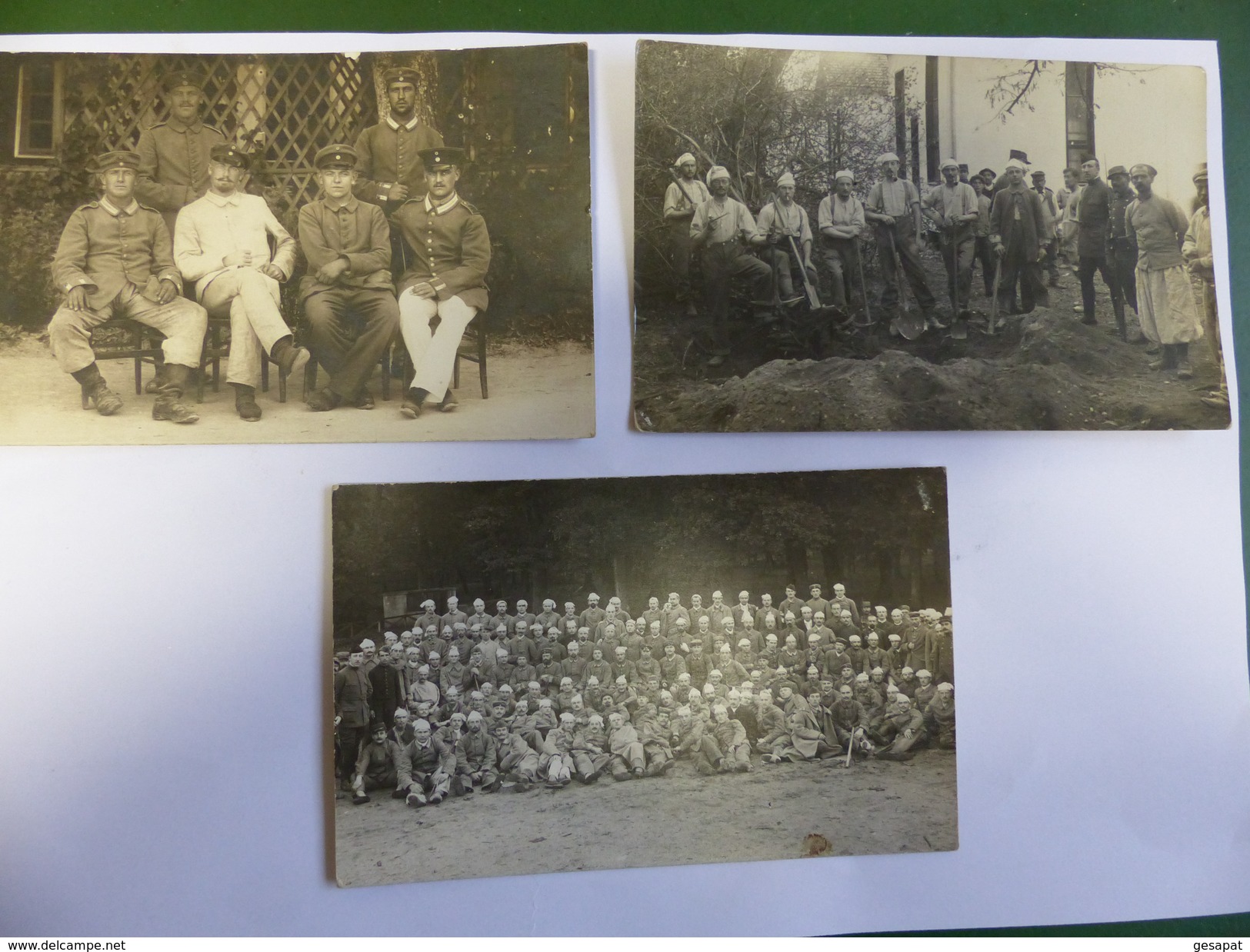 3 CPA PRISONNIERS DE GUERRE ALLEMANDS CHATEAU D OLERON 1916 VUE DE GROUPE MILITAIRE - Ile D'Oléron