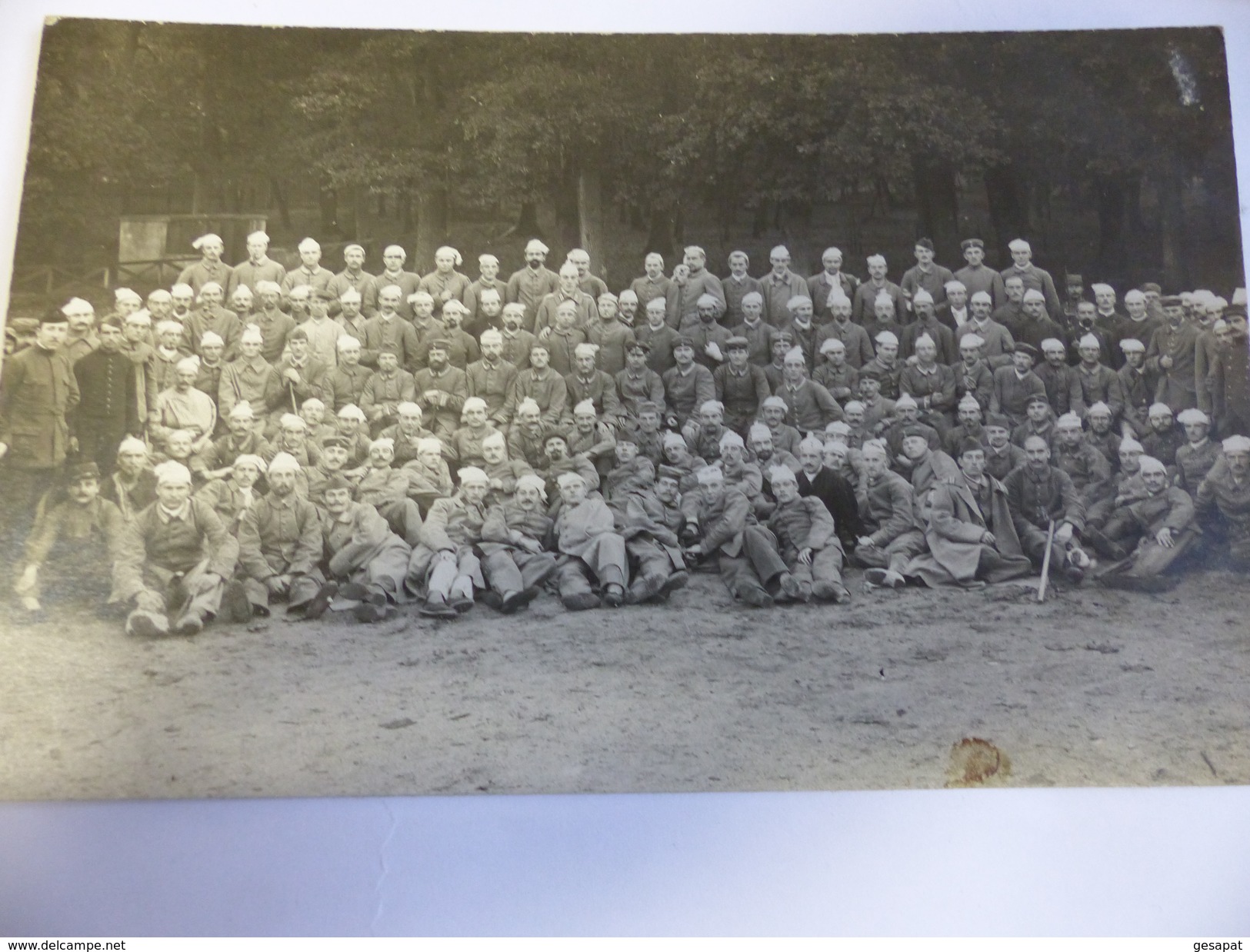 3 CPA PRISONNIERS DE GUERRE ALLEMANDS CHATEAU D OLERON 1916 VUE DE GROUPE MILITAIRE - Ile D'Oléron