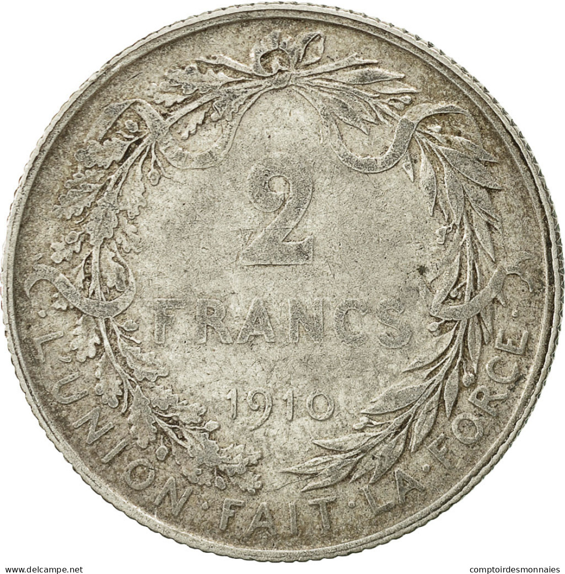 Monnaie, Belgique, 2 Francs, 2 Frank, 1910, TB+, Argent, KM:74 - 2 Frank