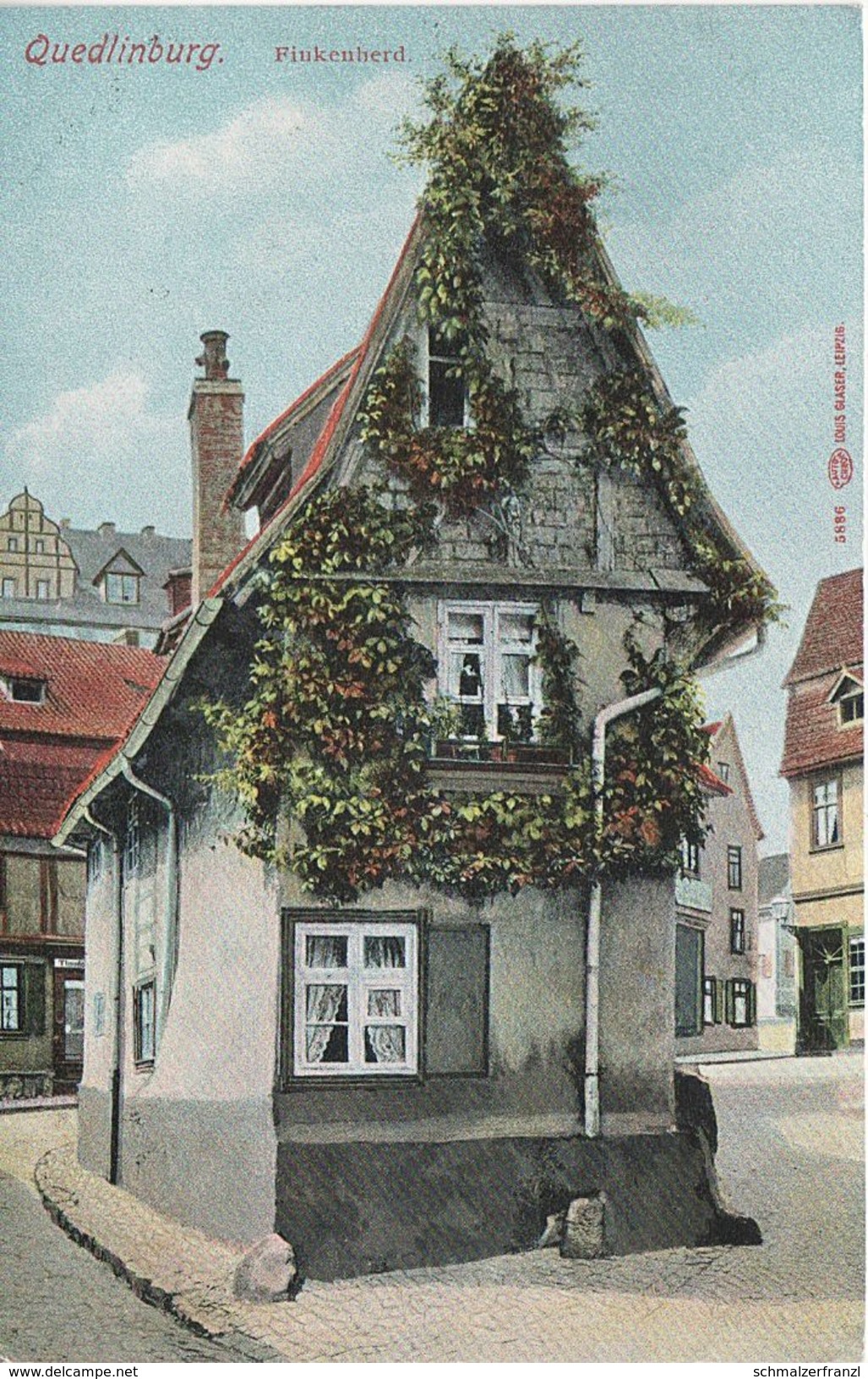 AK Quedlinburg Fiukenherd Finkenherd 1 Schlossberg Westendorf A Lange Gasse Schenkgasse Wassertorstraße Mühlenstraße - Quedlinburg