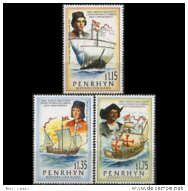 PENRHYN 1992 - Scott# 416-8 Discovery Set Of 3 MNH - Penrhyn