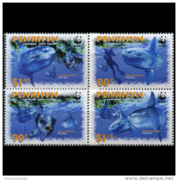 PENRHYN 2003 - Scott# 462-5 WWF-Sunfish Set Of 4 MNH - Penrhyn