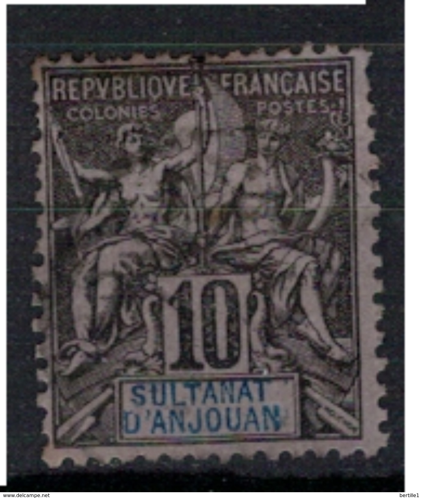 ANJOUAN        N°  YVERT      5    ( 1 )     OBLITERE       ( O   2/31 ) - Used Stamps