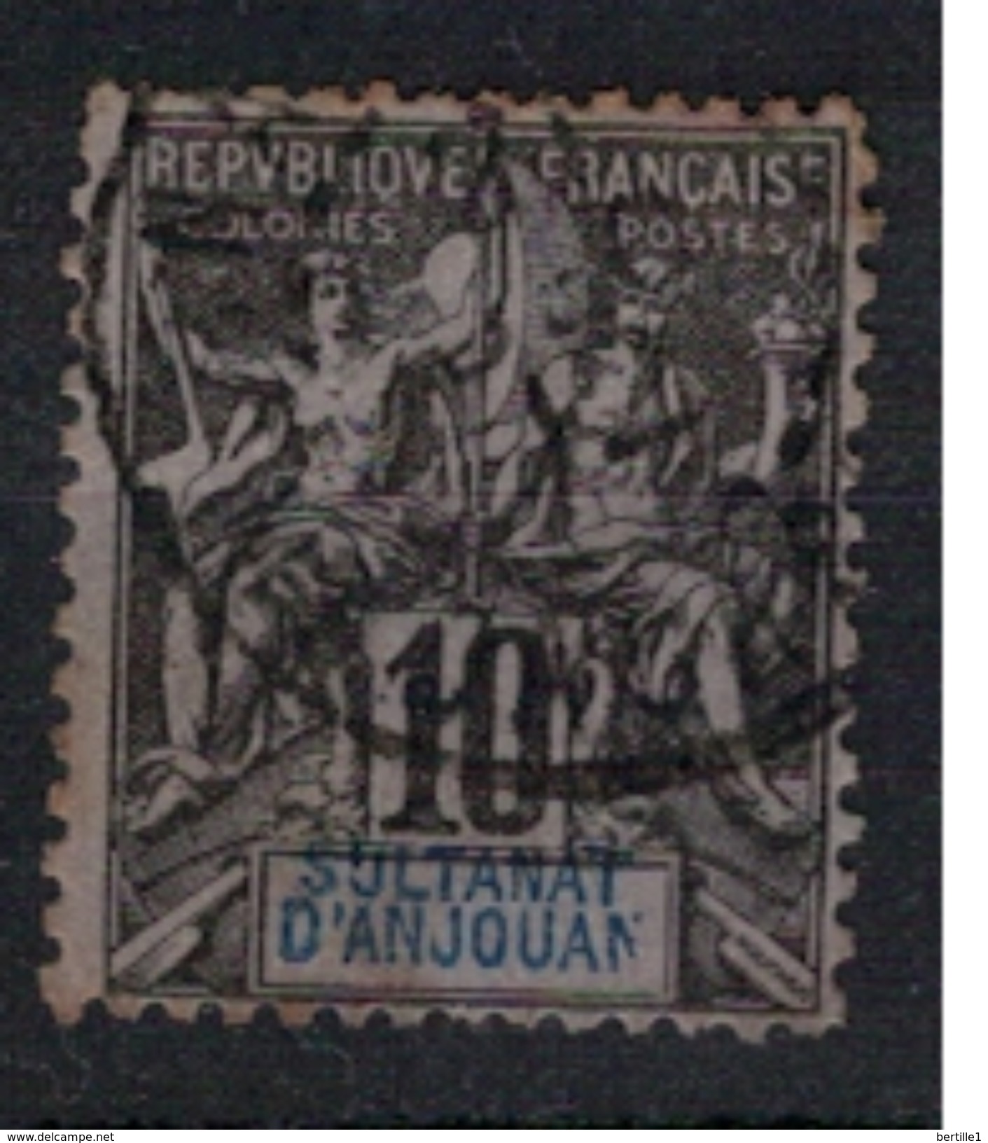 ANJOUAN        N°  YVERT      5    ( 3 )     OBLITERE       ( O   2/31 ) - Used Stamps