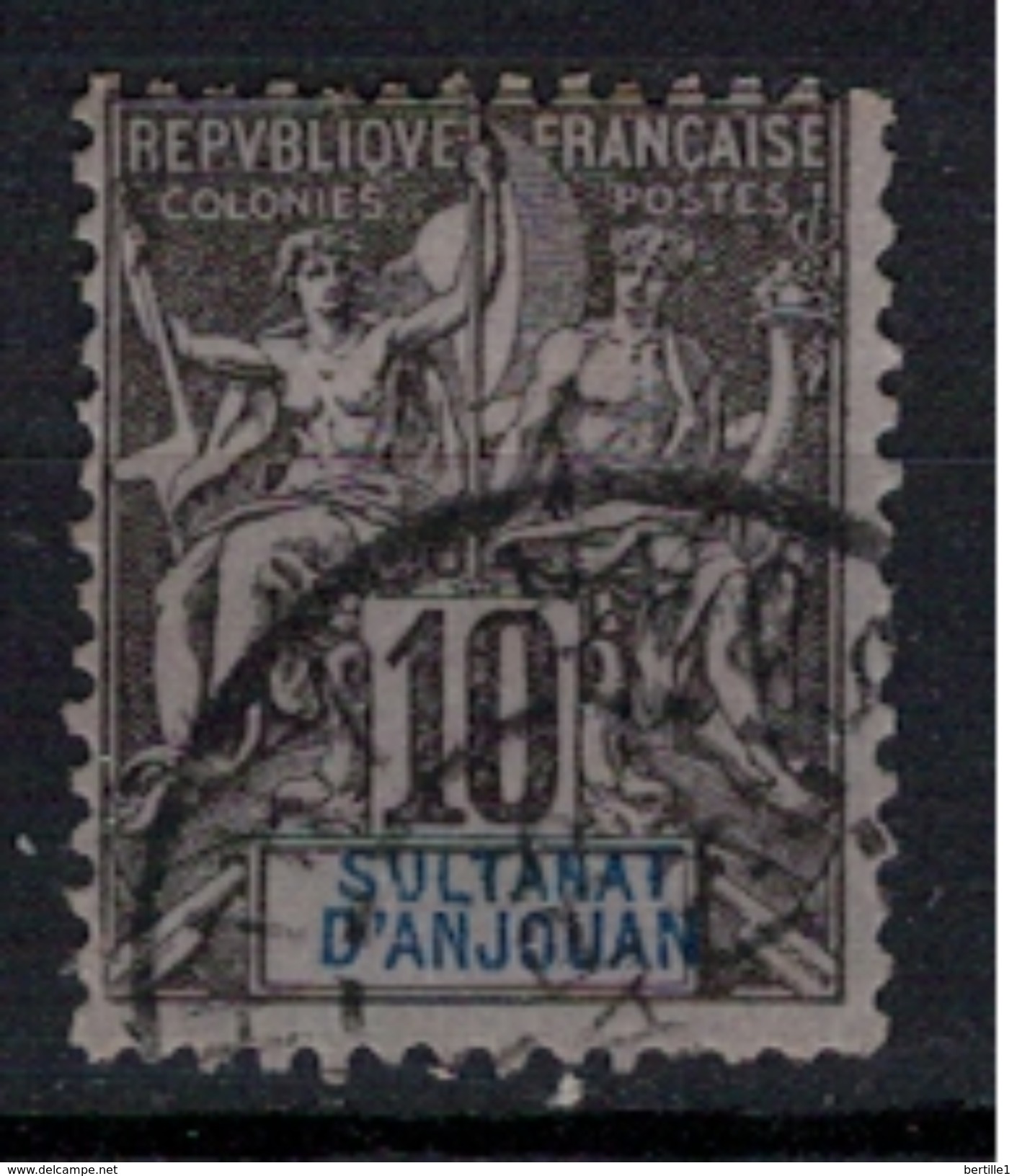 ANJOUAN        N°  YVERT      5    ( 8 )     OBLITERE       ( O   2/31 ) - Used Stamps