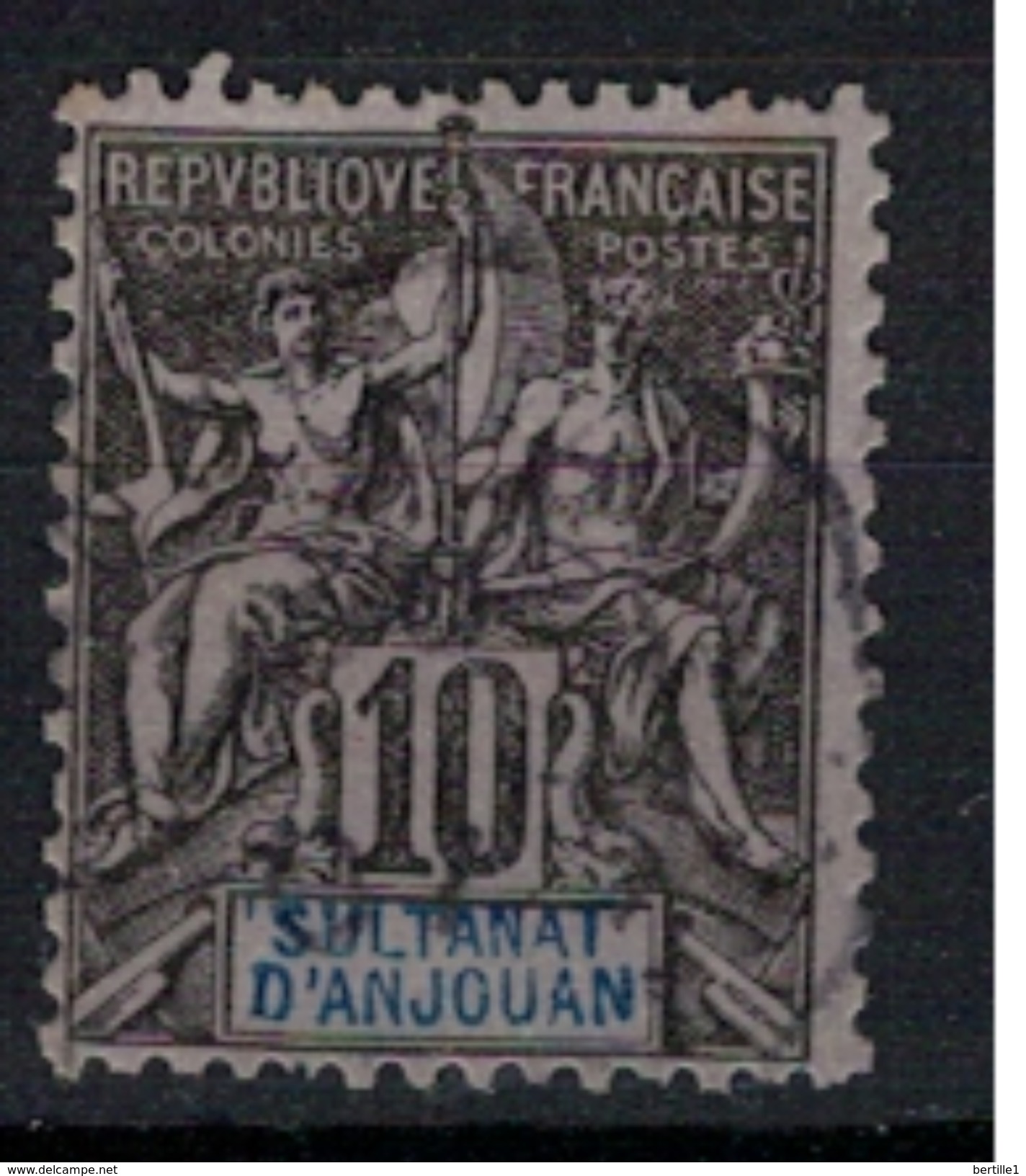 ANJOUAN        N°  YVERT      5    ( 9 )     OBLITERE       ( O   2/31 ) - Used Stamps