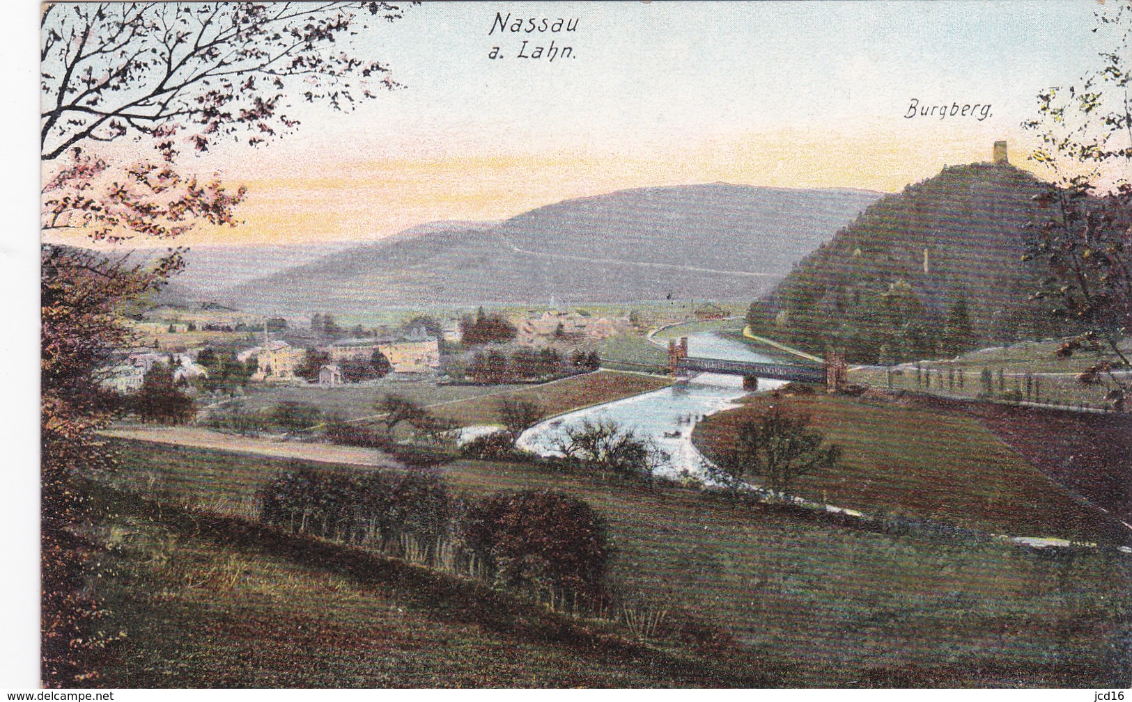 CPA CARTE POSTALE Postkarte Allemagne NASSAU A.d. Lahn BURGBERG Couleur - Nassau