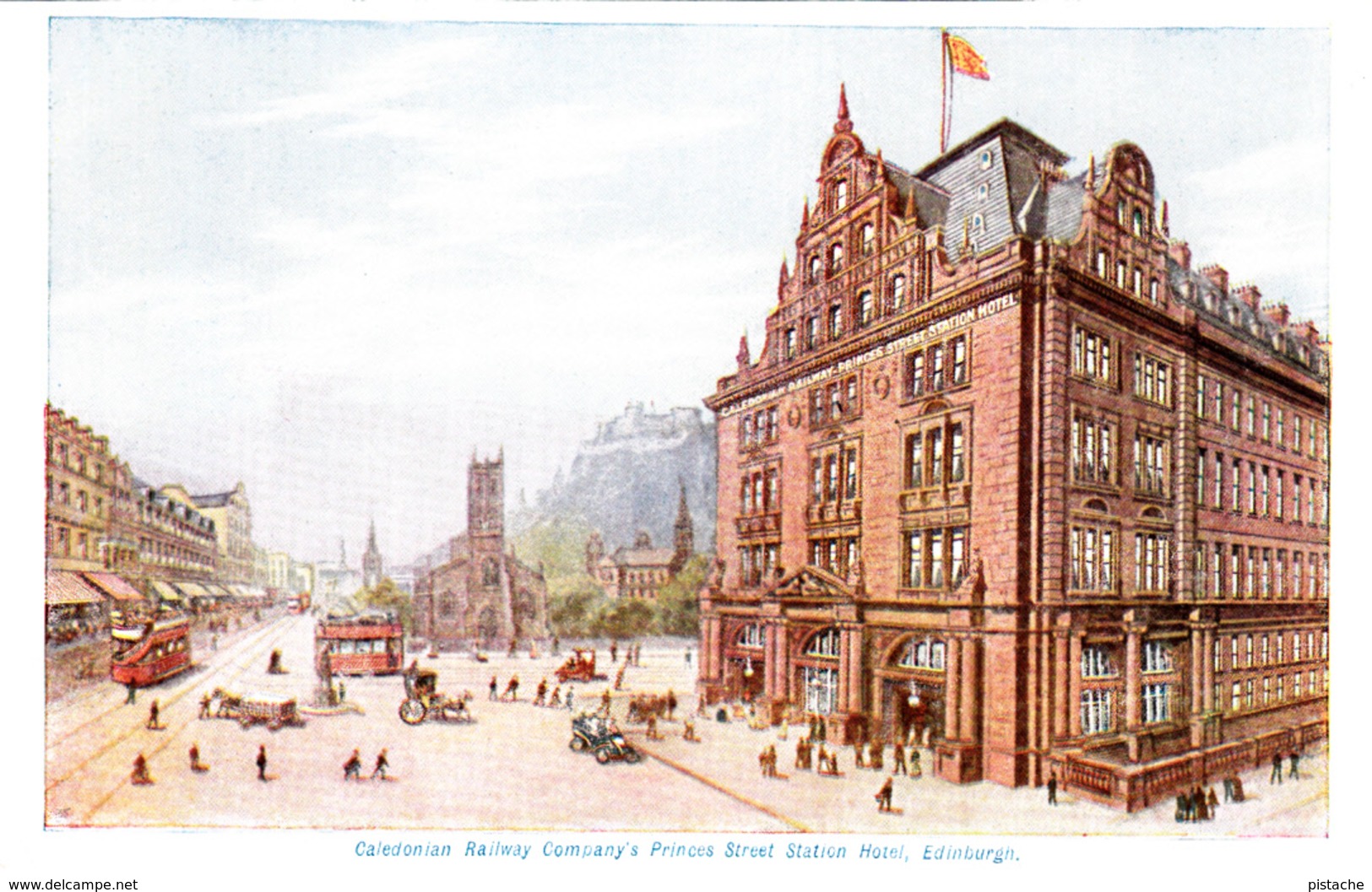 Antique Postcard 1900-1910 - Edinburgh Scotland - Caledonian Railway Station Hotel - Unused - Good Condition - 2 Scans - Midlothian/ Edinburgh