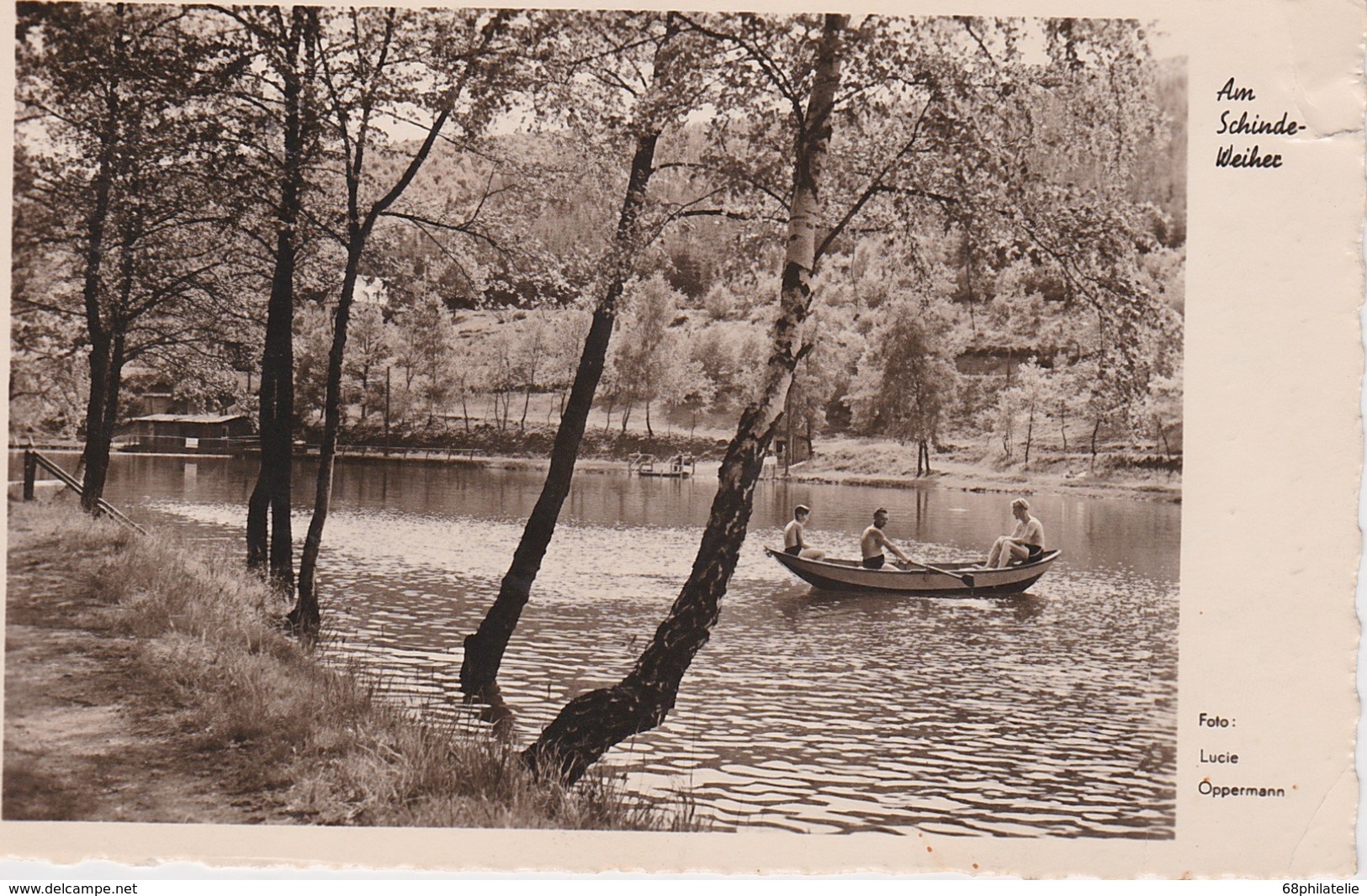 ALLEMAGNE  1951  CARTE POSTALE  DE SIEGEN  AM SCHINDEWEIHER - Siegen