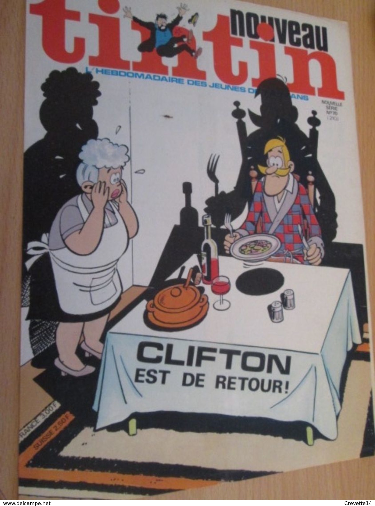 Page De Revue Des Années 70/80 : SUPERBE COUVERTURE DE LA REVUE  TINTIN : CLIFTON - Clifton