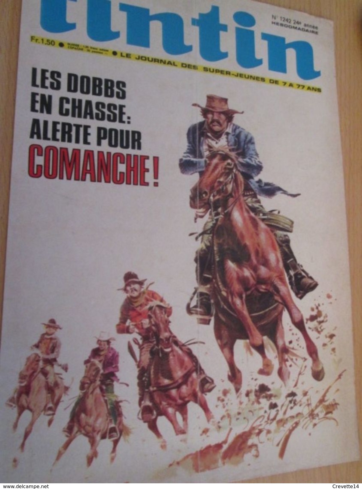 Page De Revue Des Années 70/80 : SUPERBE COUVERTURE DE LA REVUE  TINTIN : COMANCHE - Comanche