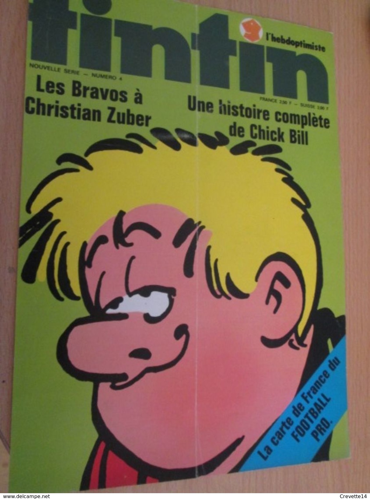 Page De Revue Des Années 80 : SUPERBE COUVERTURE DE LA REVUE  TINTIN : CHICK BILL ET KID ORDINN - Chick Bill