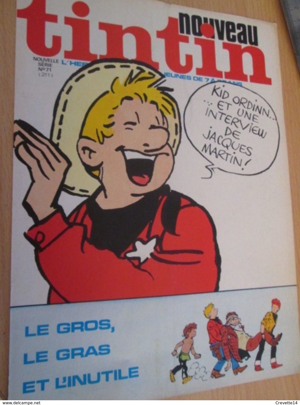 Page De Revue Des Années 80 : SUPERBE COUVERTURE DE LA REVUE  TINTIN : CHICK BILL ET KID ORDINN - Chick Bill