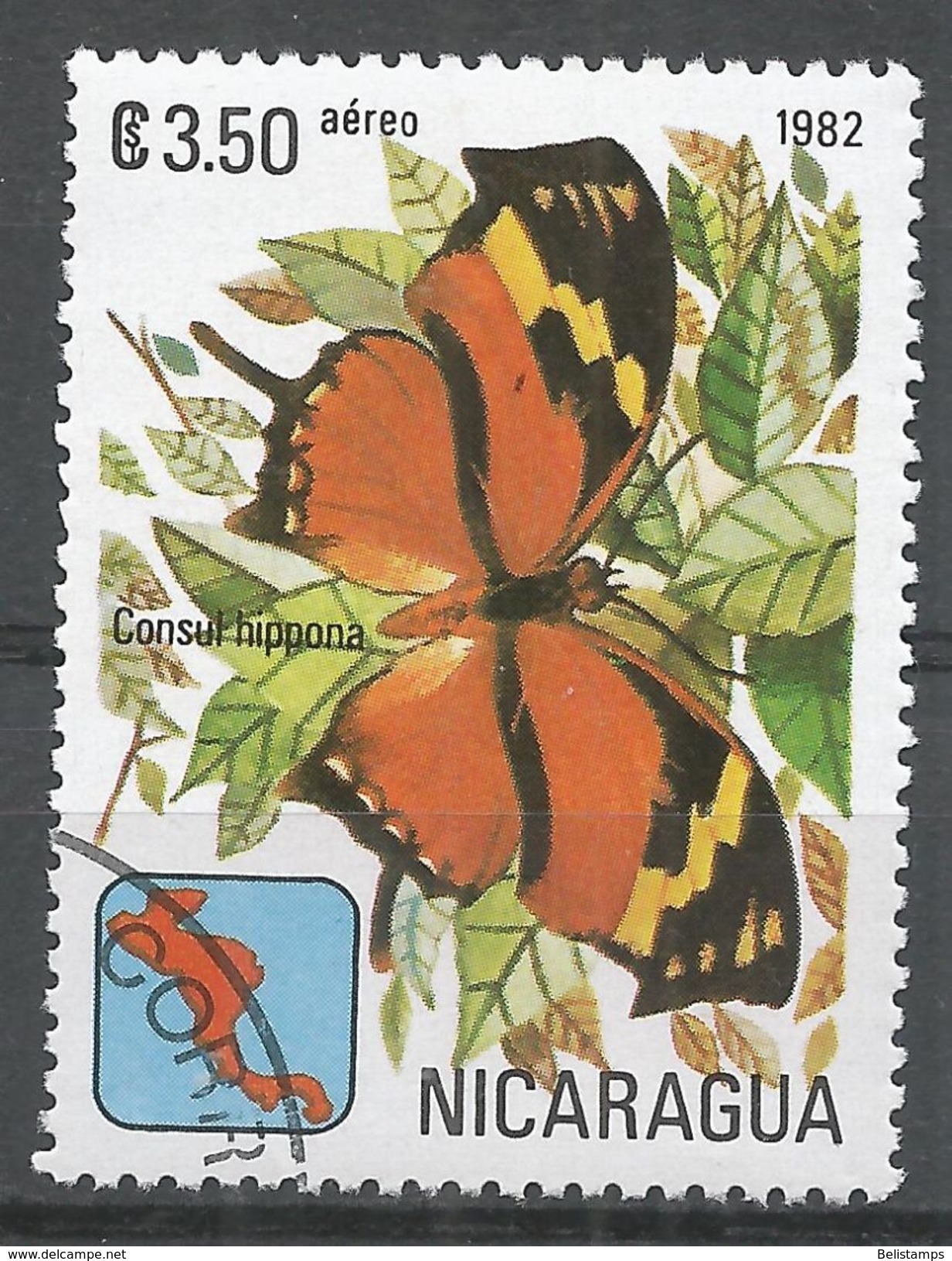 Nicaragua 1982. Scott #C1001 (U) Consul Hippona, Butterfly, Papillon - Nicaragua