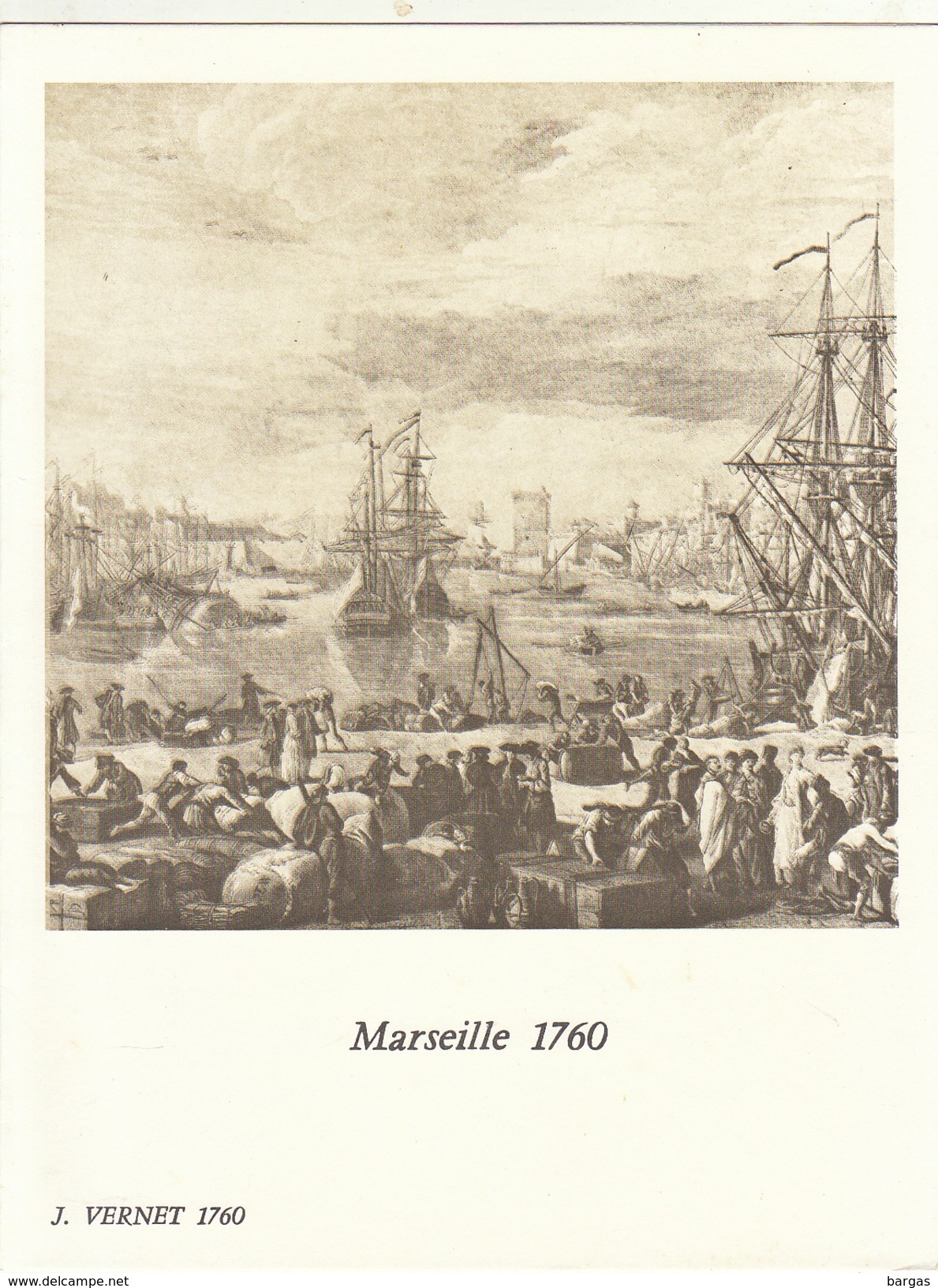 Menu Bateau Paquebot RENAISSANCE Illustration Marseille 1760 J. Vernet - Andere & Zonder Classificatie