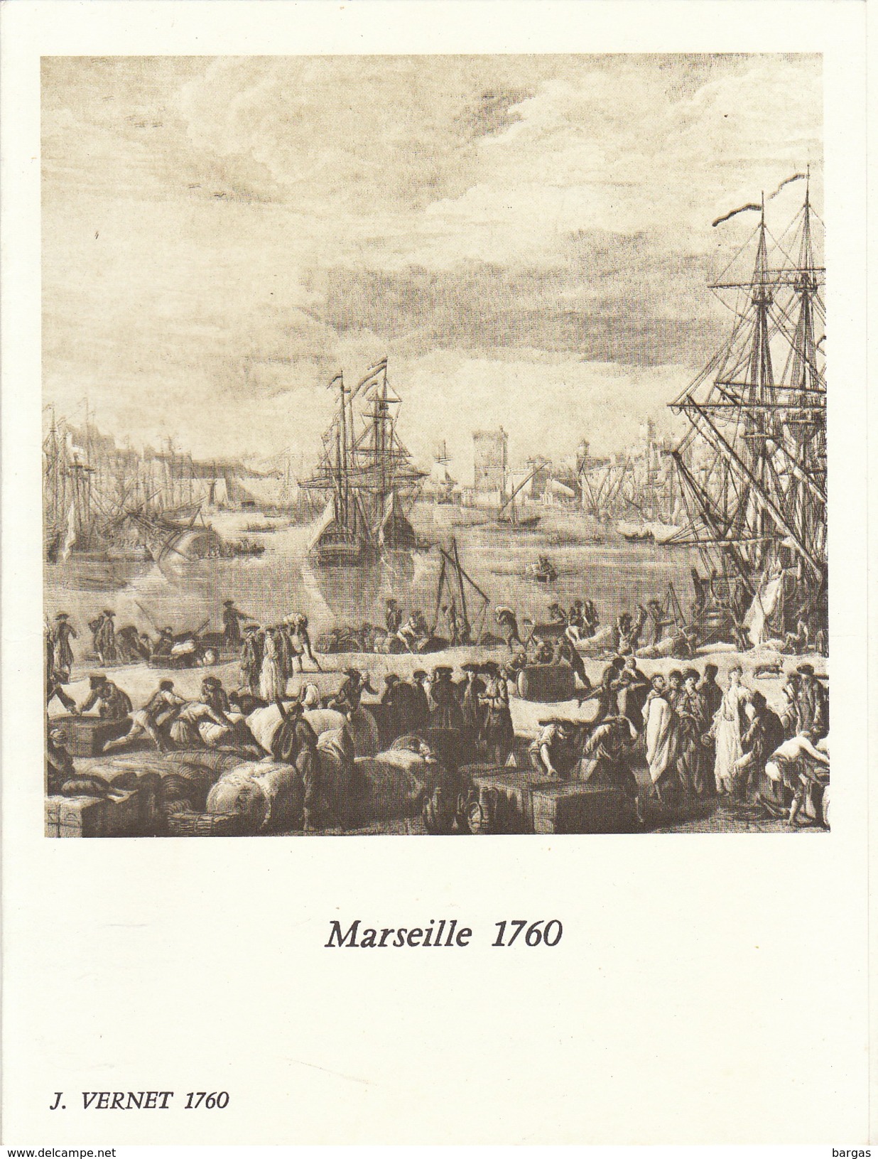 Menu Bateau Paquebot RENAISSANCE Illustration Marseille 1760 J. Vernet - Andere & Zonder Classificatie